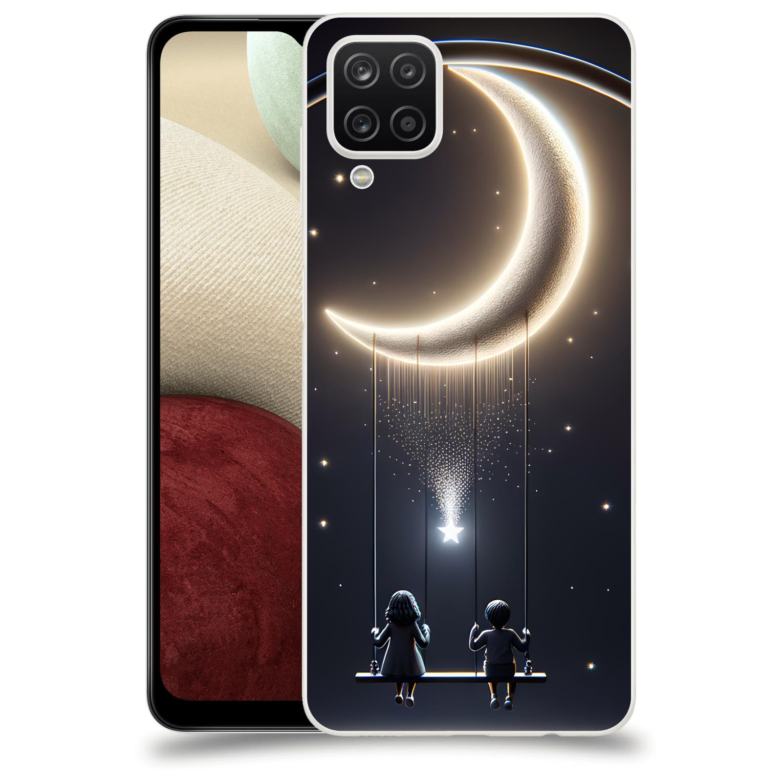 ACOVER Kryt na mobil Samsung Galaxy A12 A125F - Love on the Moon 2