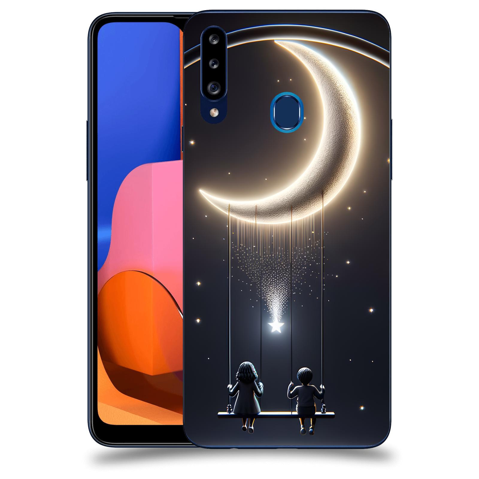 ACOVER Kryt na mobil Samsung Galaxy A20s - Love on the Moon 2