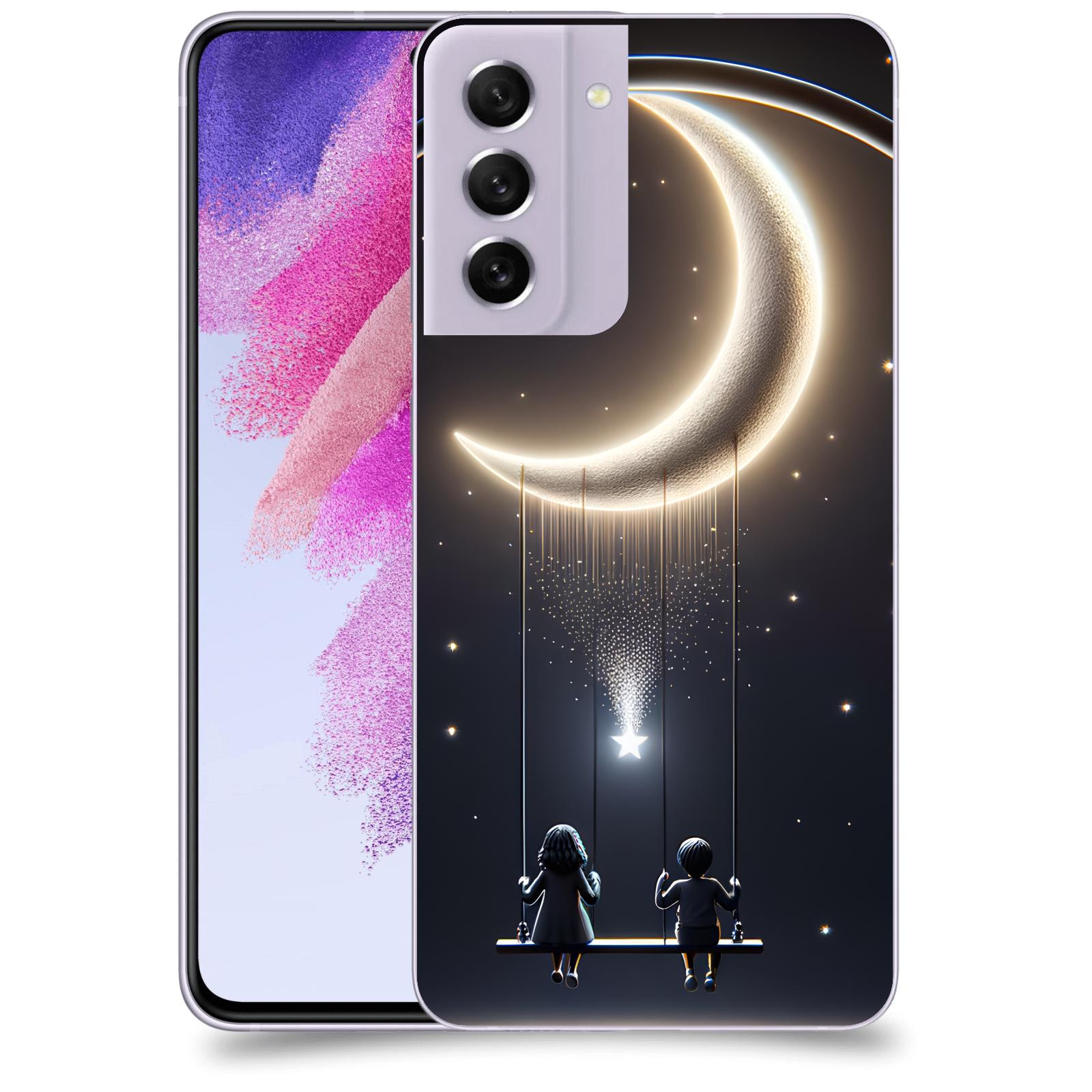 ACOVER Kryt na mobil Samsung Galaxy S21 FE 5G - Love on the Moon 2