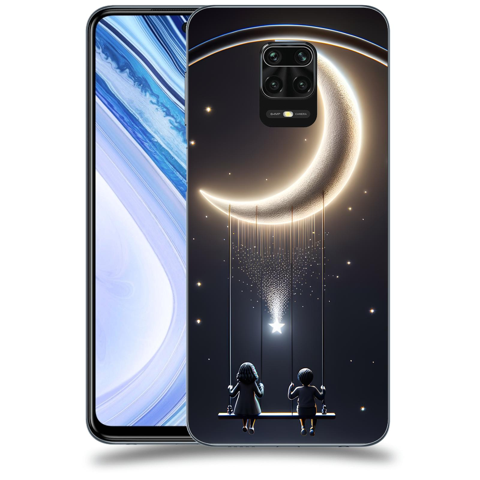 ACOVER Kryt na mobil Xiaomi Redmi Note 9 Pro - Love on the Moon 2