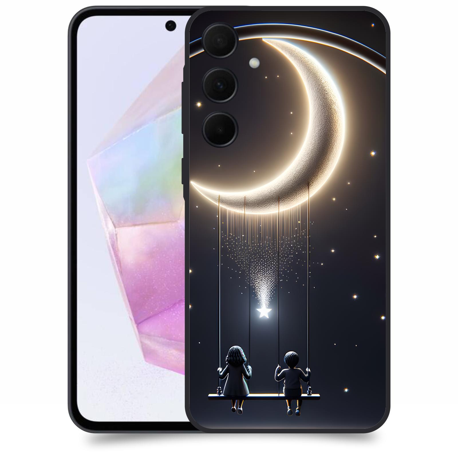 ACOVER Kryt na mobil Samsung Galaxy A35 5G - Love on the Moon 2