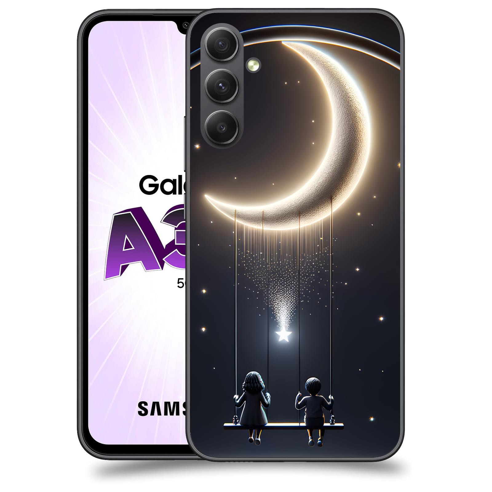 ACOVER Kryt na mobil Samsung Galaxy A34 - Love on the Moon 2