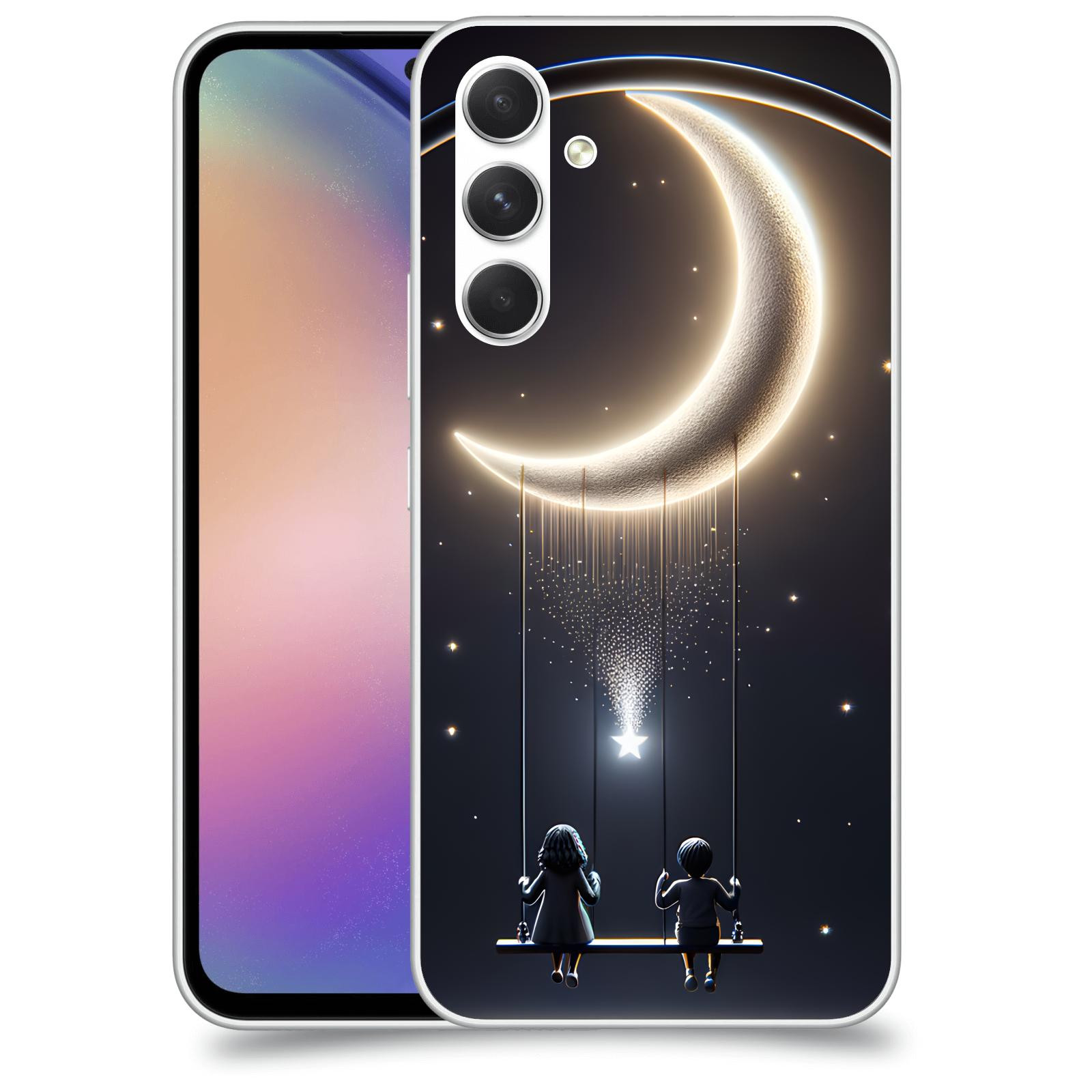 ACOVER Kryt na mobil Samsung Galaxy M54 5G - Love on the Moon 2