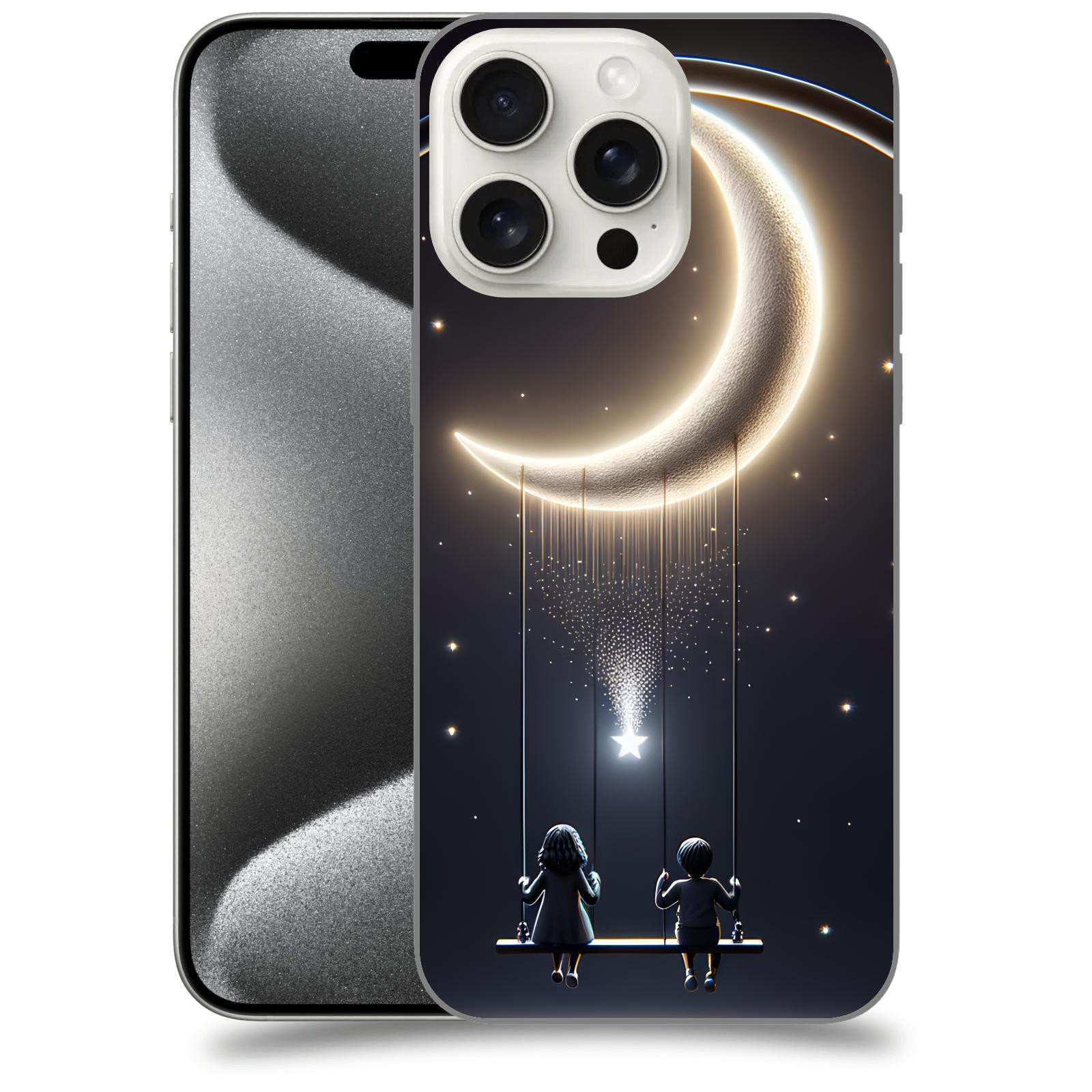 ACOVER Kryt na mobil Apple iPhone 15 pro max - Love on the Moon 2