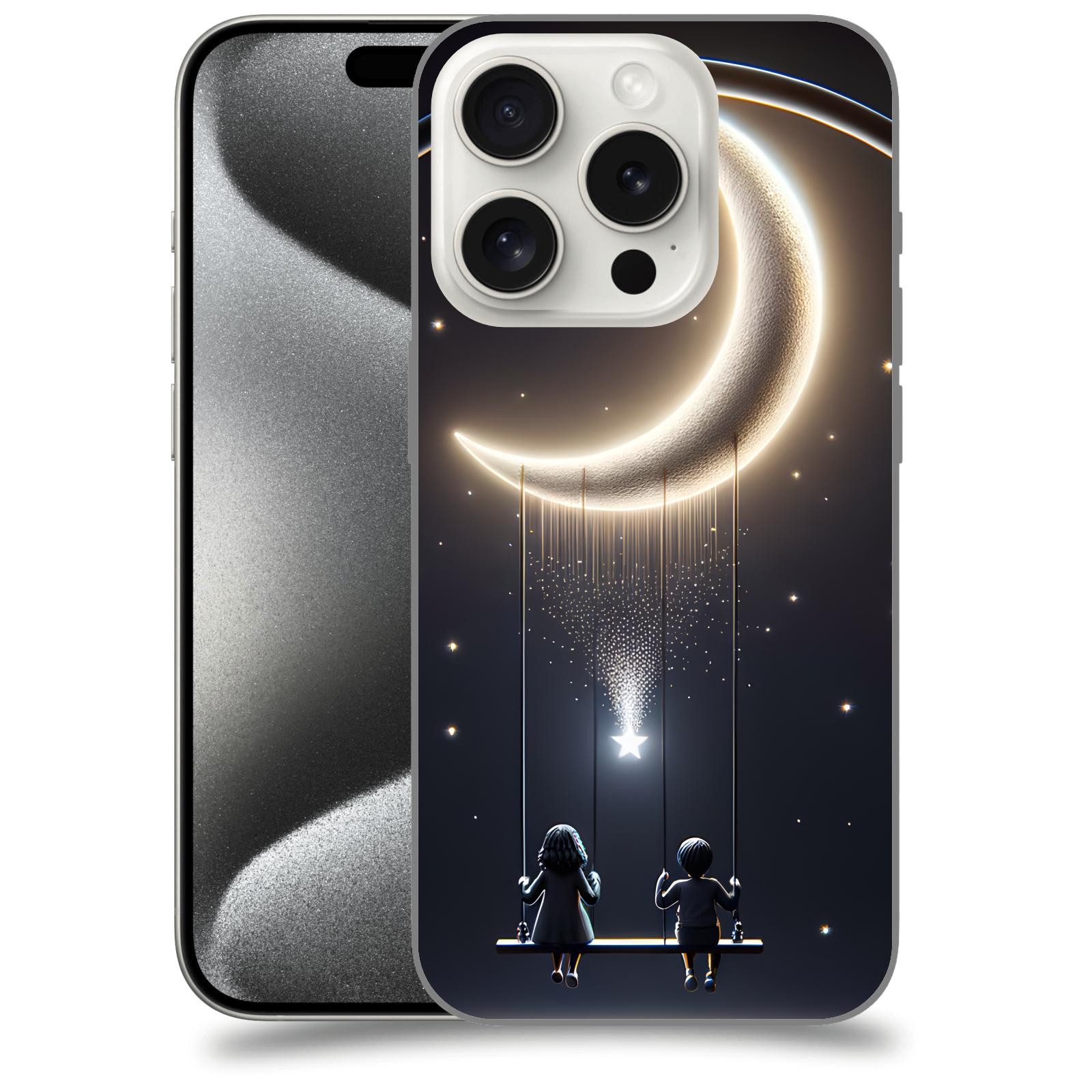 ACOVER Kryt na mobil Apple iPhone 15 pro - Love on the Moon 2