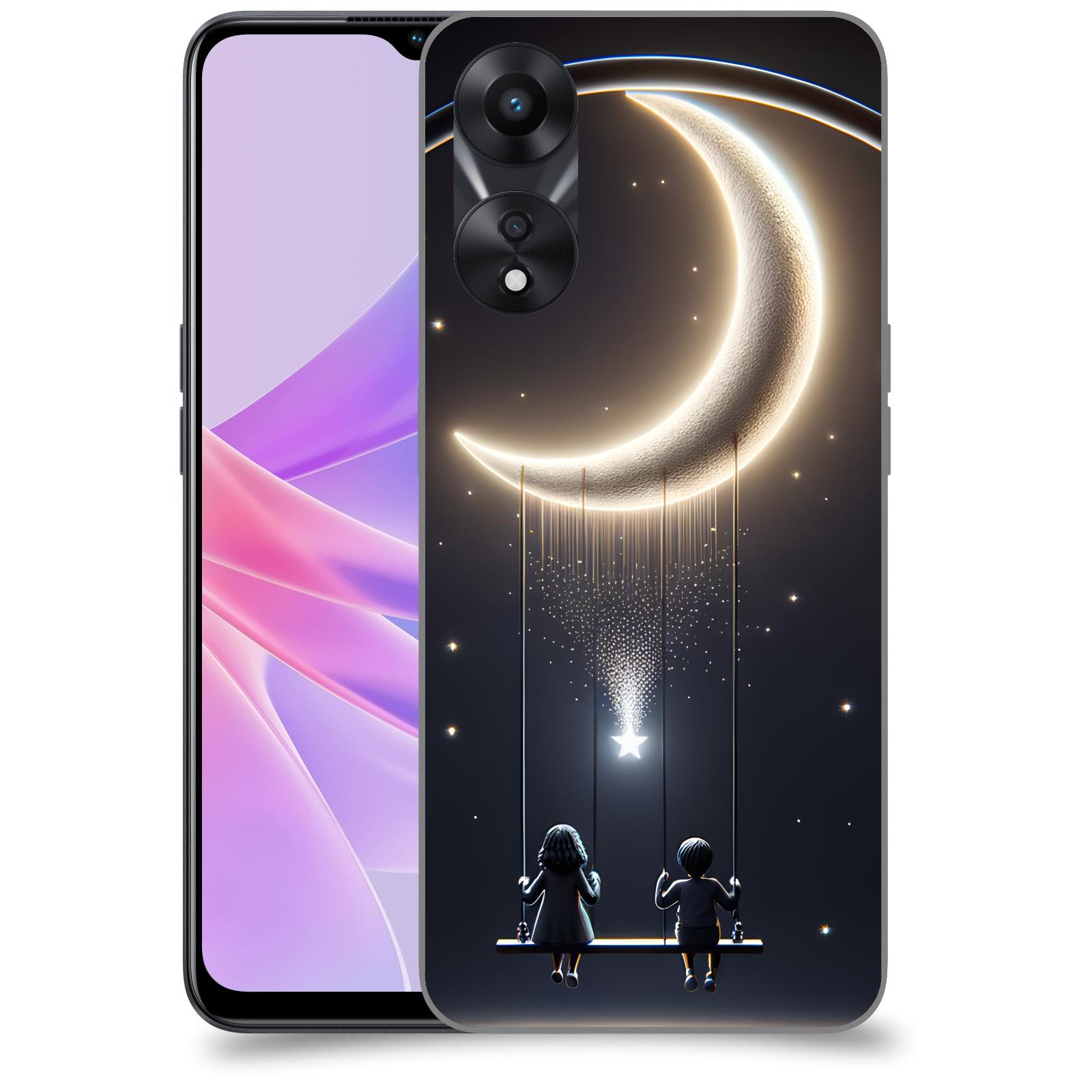 ACOVER Kryt na mobil OPPO A78 5G - Love on the Moon 2
