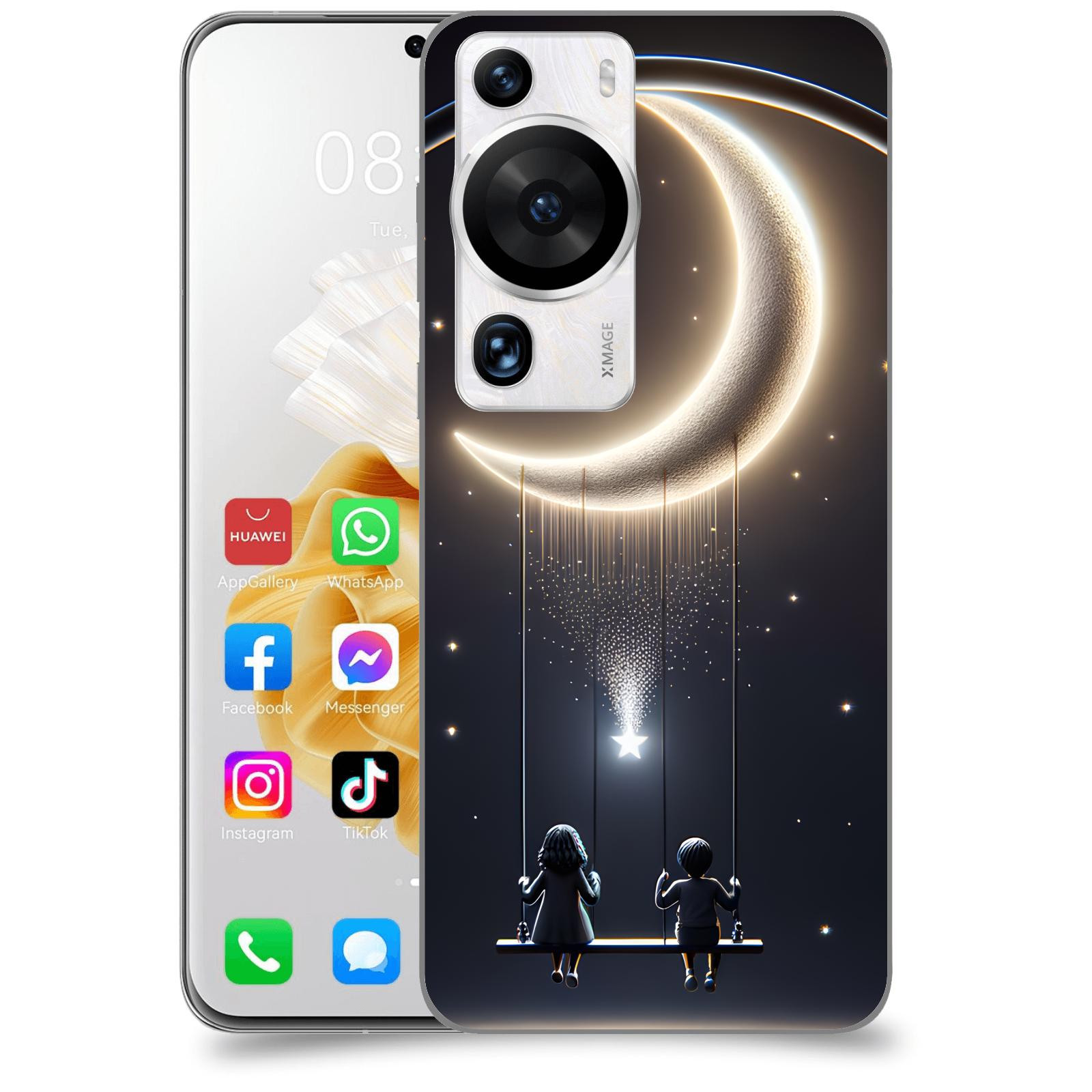 ACOVER Kryt na mobil Huawei P60 Pro - Love on the Moon 2