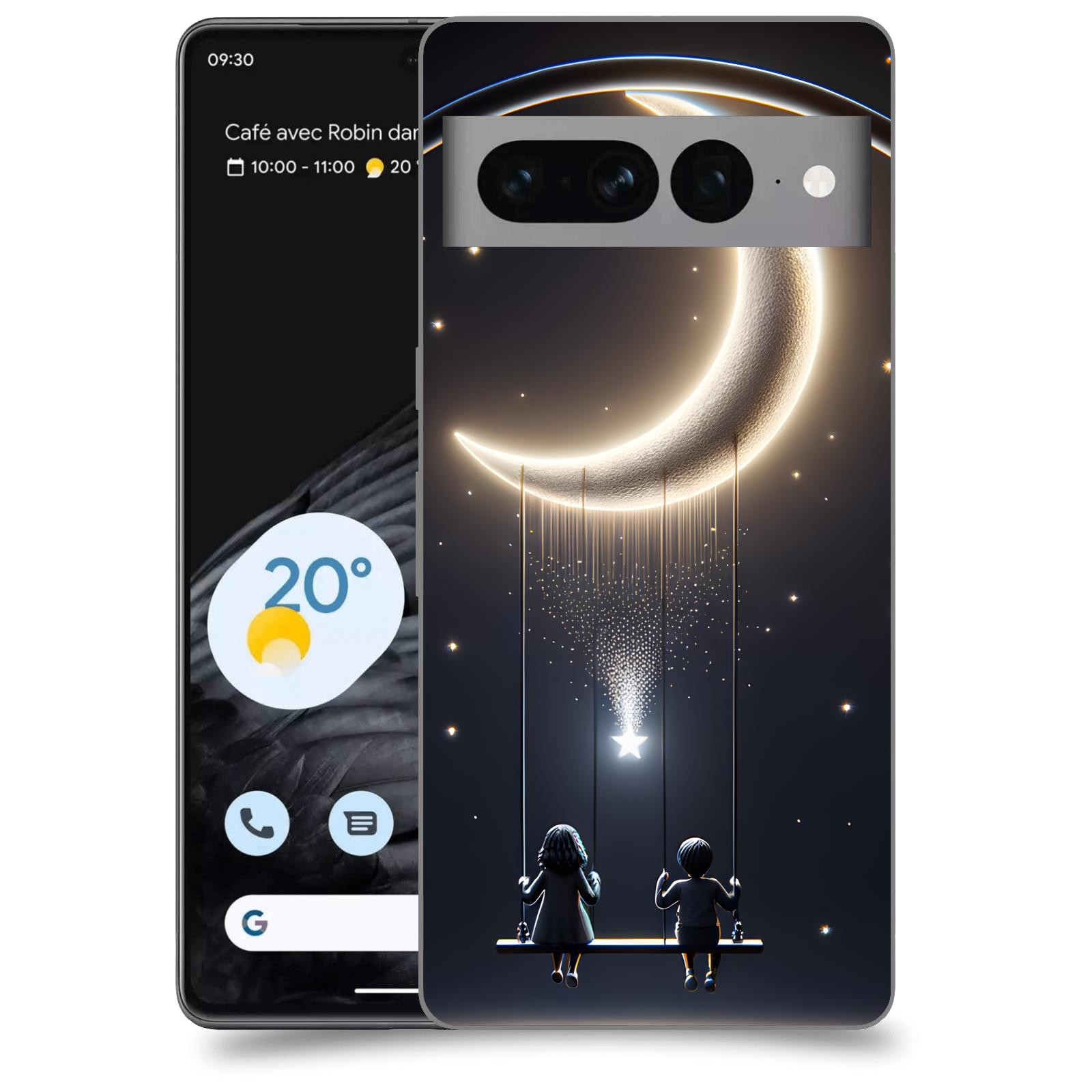 ACOVER Kryt na mobil Google pixel 7 pro - Love on the Moon 2