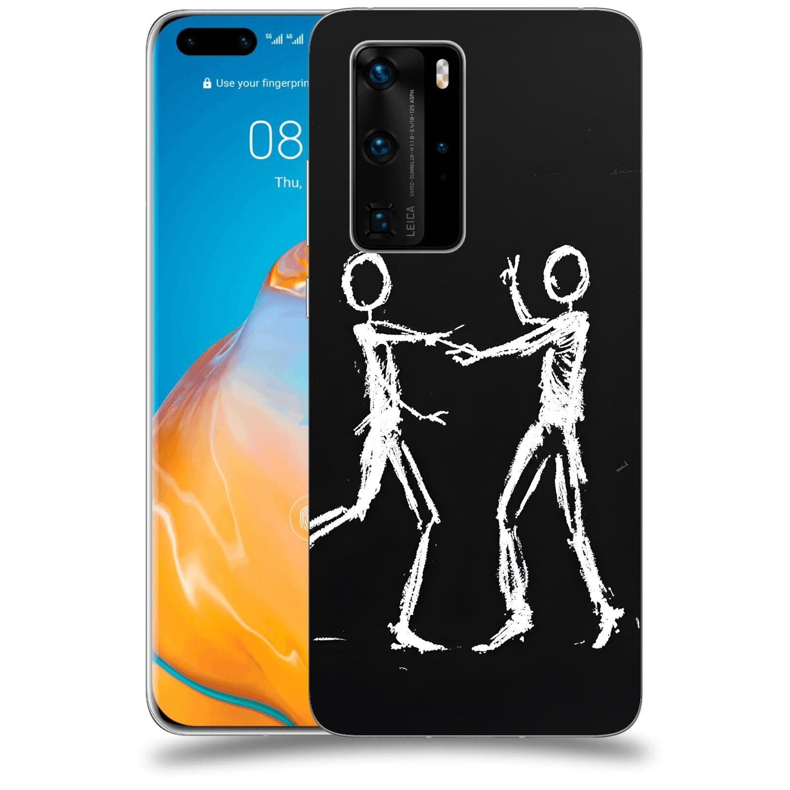 ACOVER Kryt na mobil Huawei P40 - Siluety