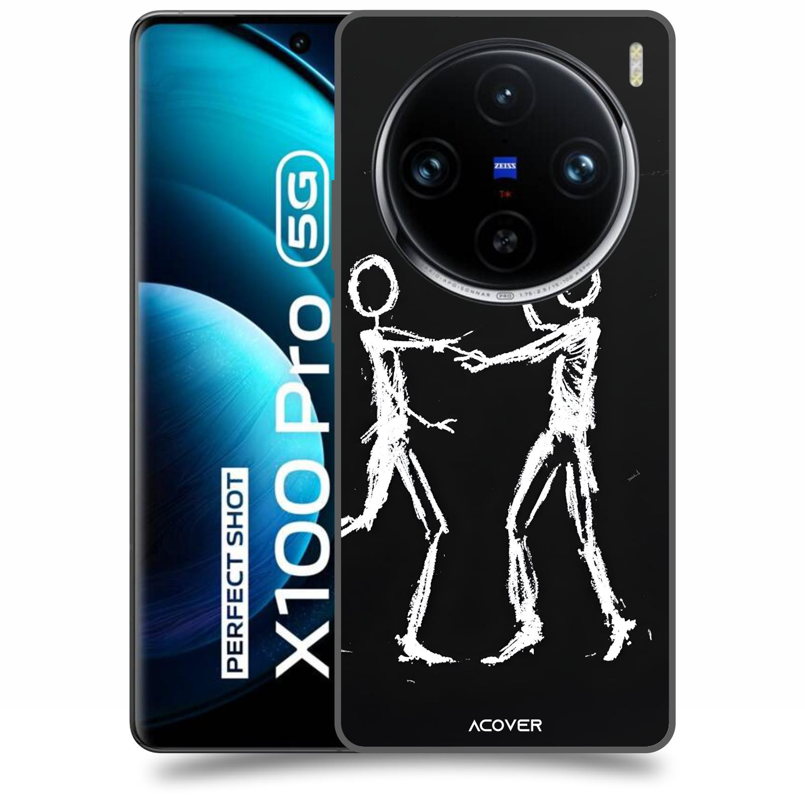 ACOVER Kryt na mobil Vivo X100 Pro - Siluety