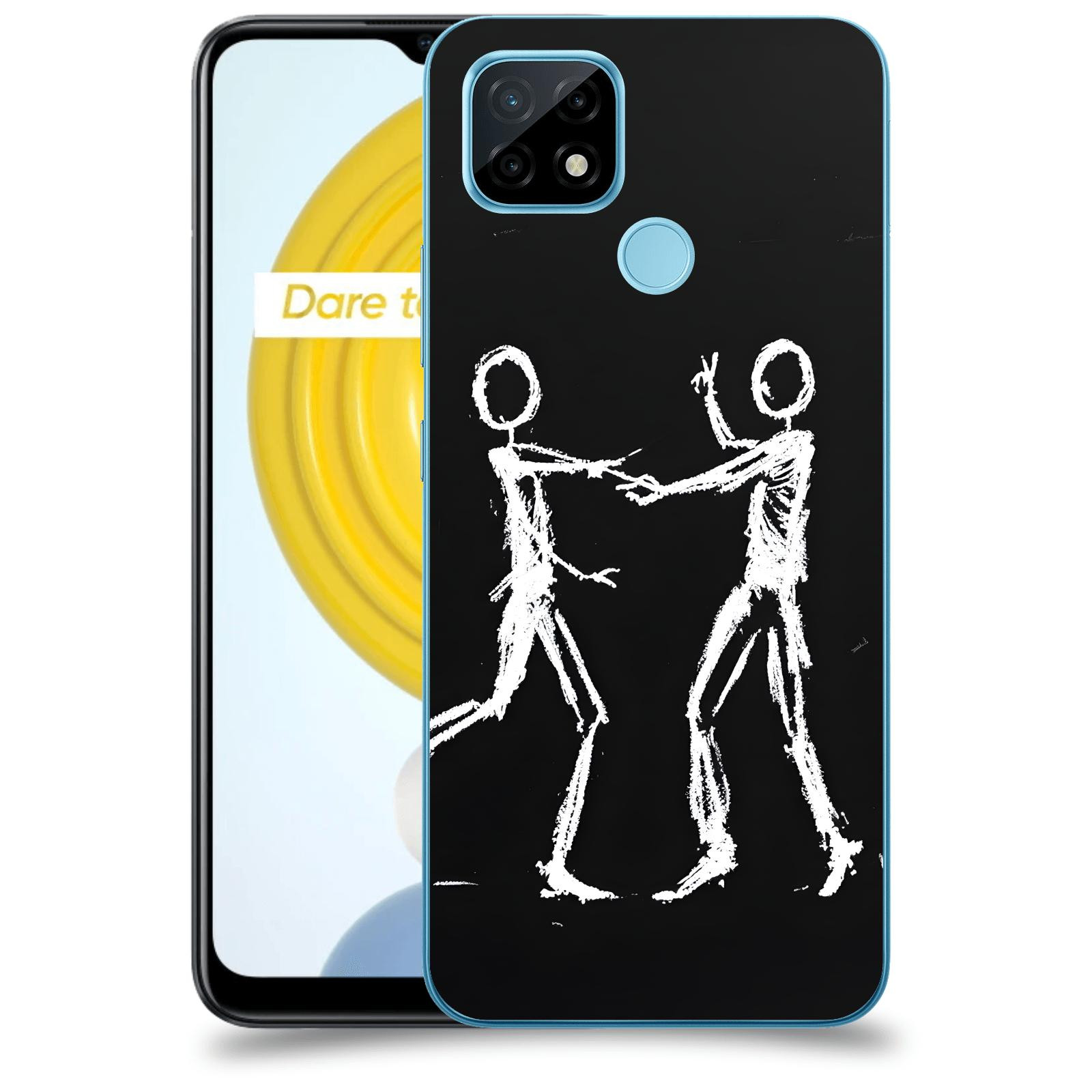 ACOVER Kryt na mobil Realme C21 - Siluety