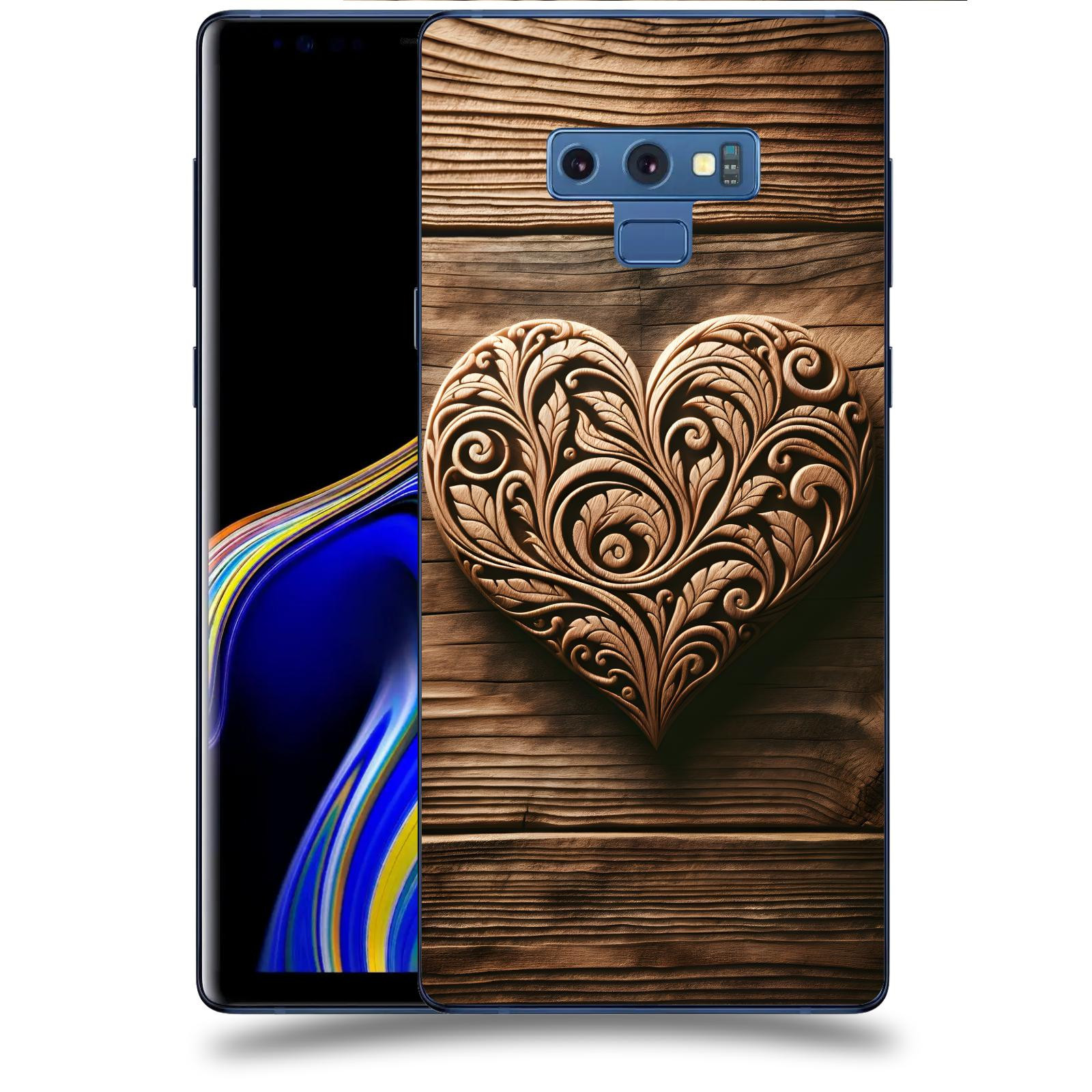 ACOVER Kryt na mobil Samsung Galaxy Note 9 N960F - Dřevěné srdce