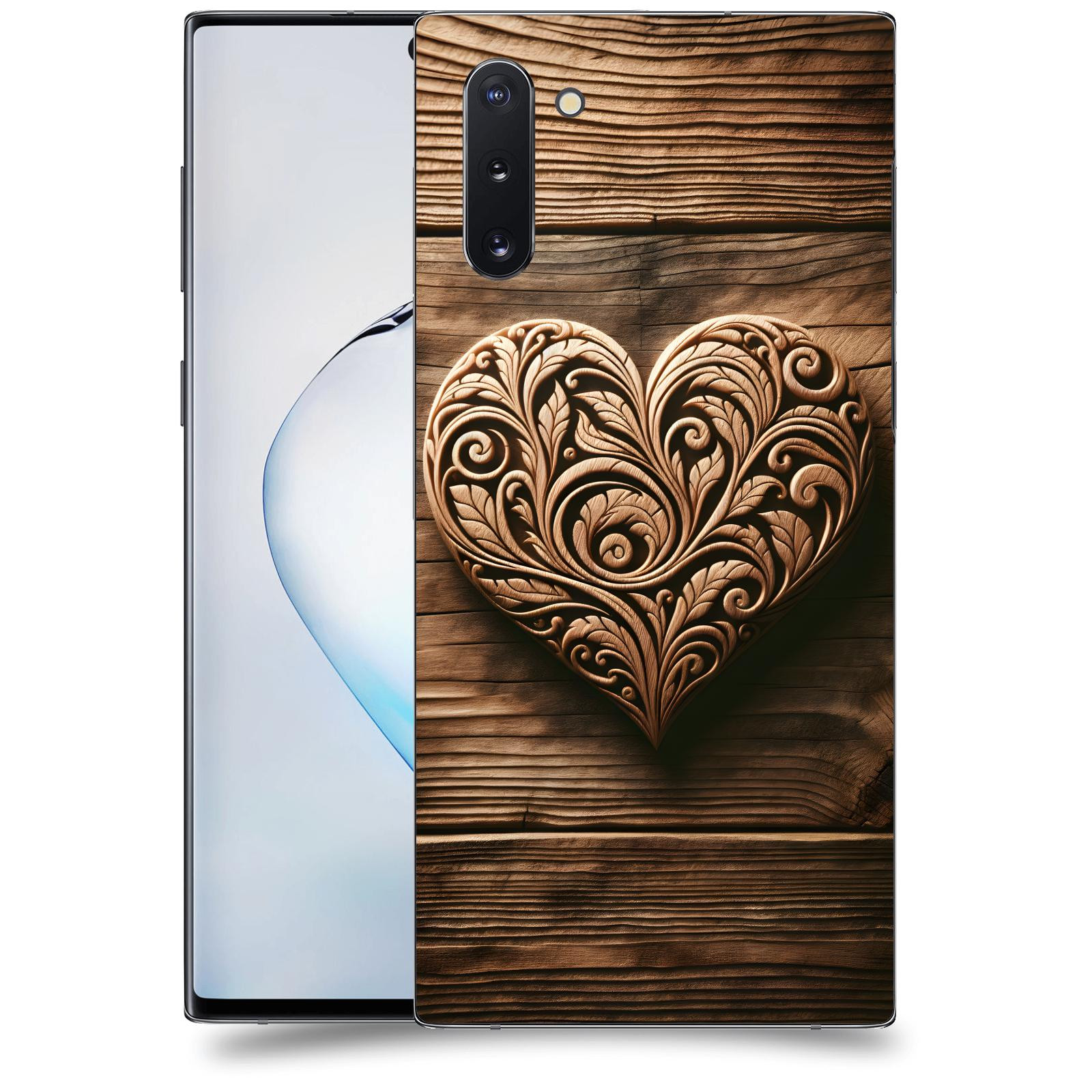 ACOVER Kryt na mobil Samsung Galaxy Note 10 N970F - Dřevěné srdce