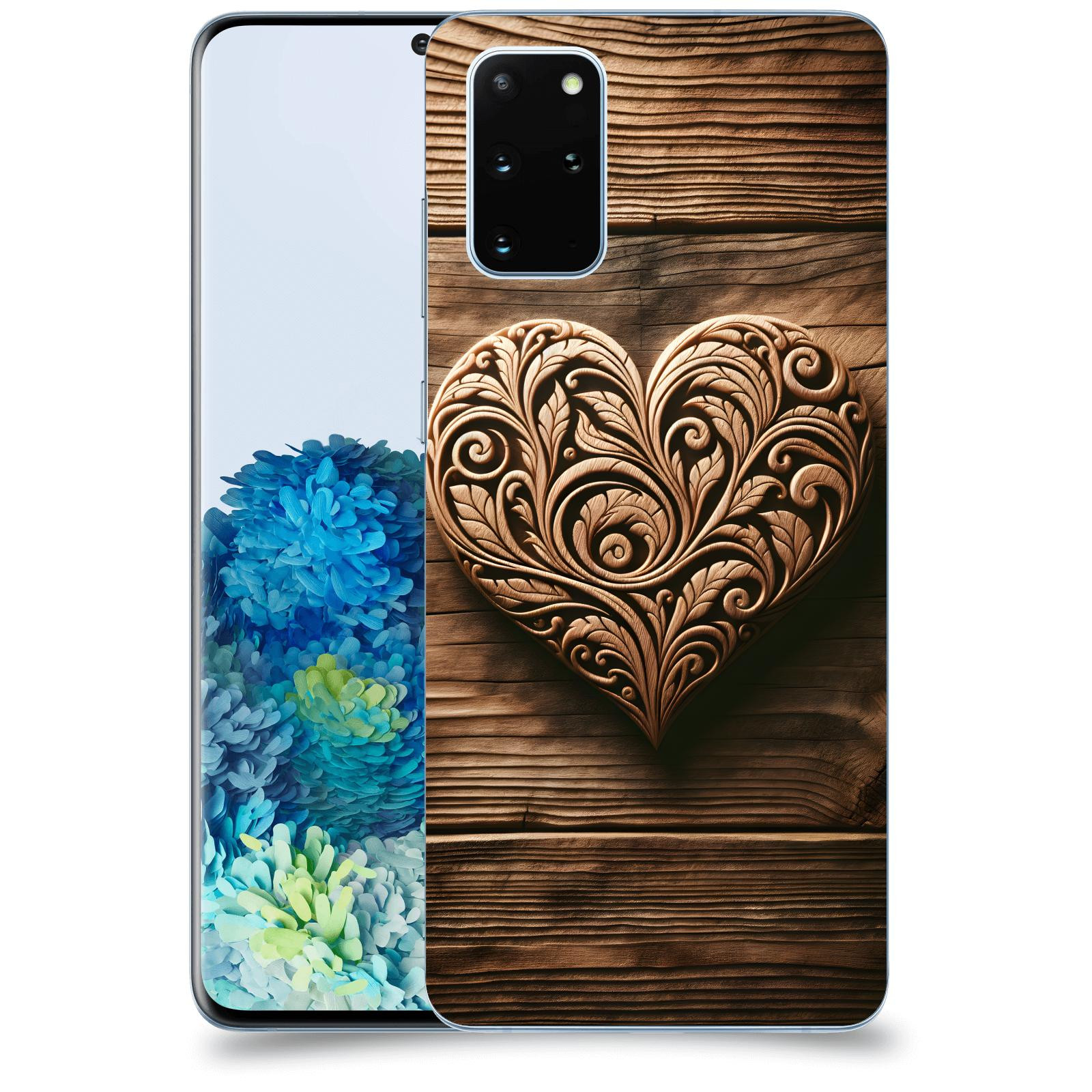 ACOVER Kryt na mobil Samsung Galaxy S20+ G985F - Dřevěné srdce
