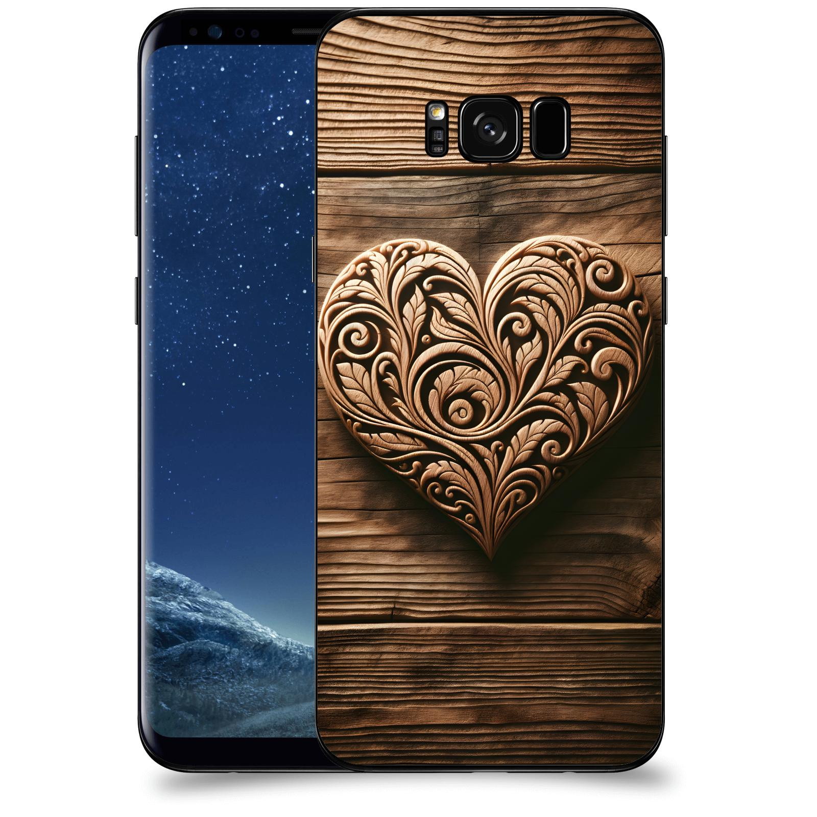 ACOVER Kryt na mobil Samsung Galaxy S8+ G955F - Dřevěné srdce