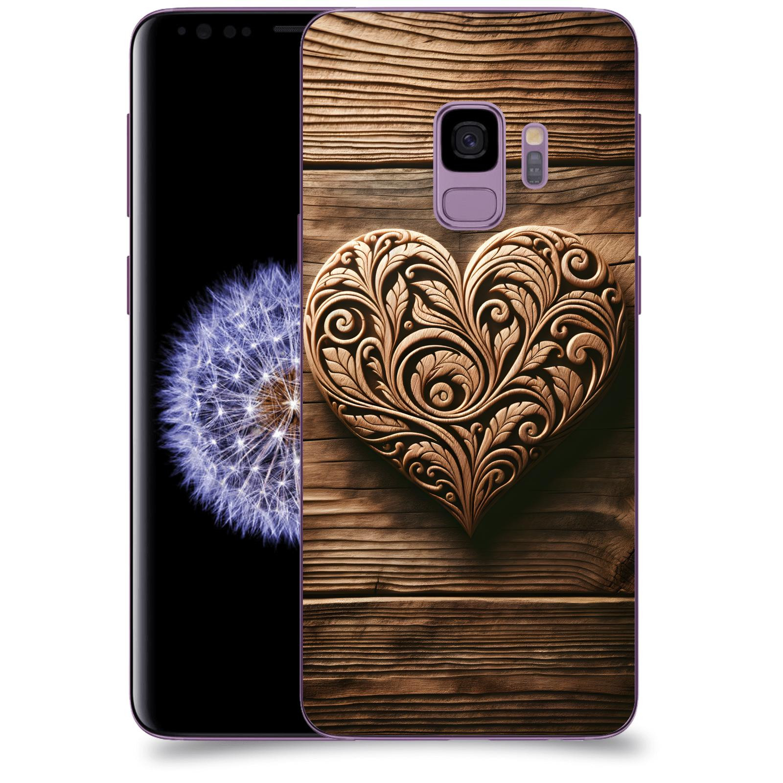 ACOVER Kryt na mobil Samsung Galaxy S9 G960F - Dřevěné srdce