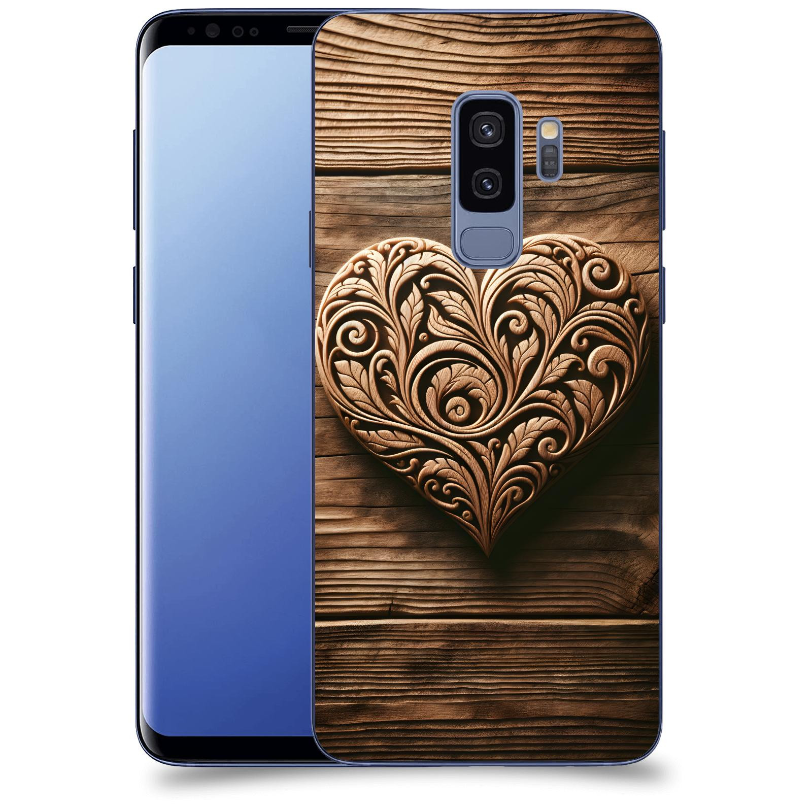 ACOVER Kryt na mobil Samsung Galaxy S9 Plus G965F - Dřevěné srdce