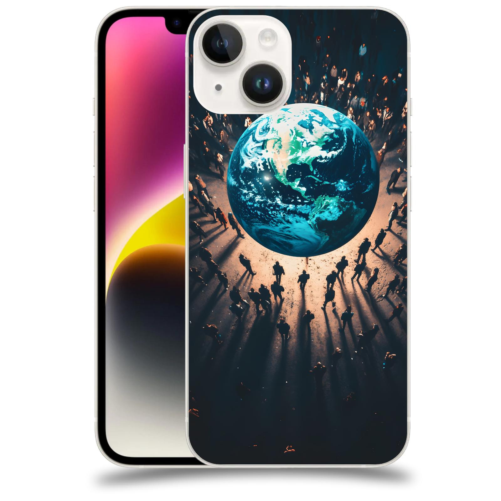 ACOVER Kryt na mobil Apple iPhone 14 - People around the Earth