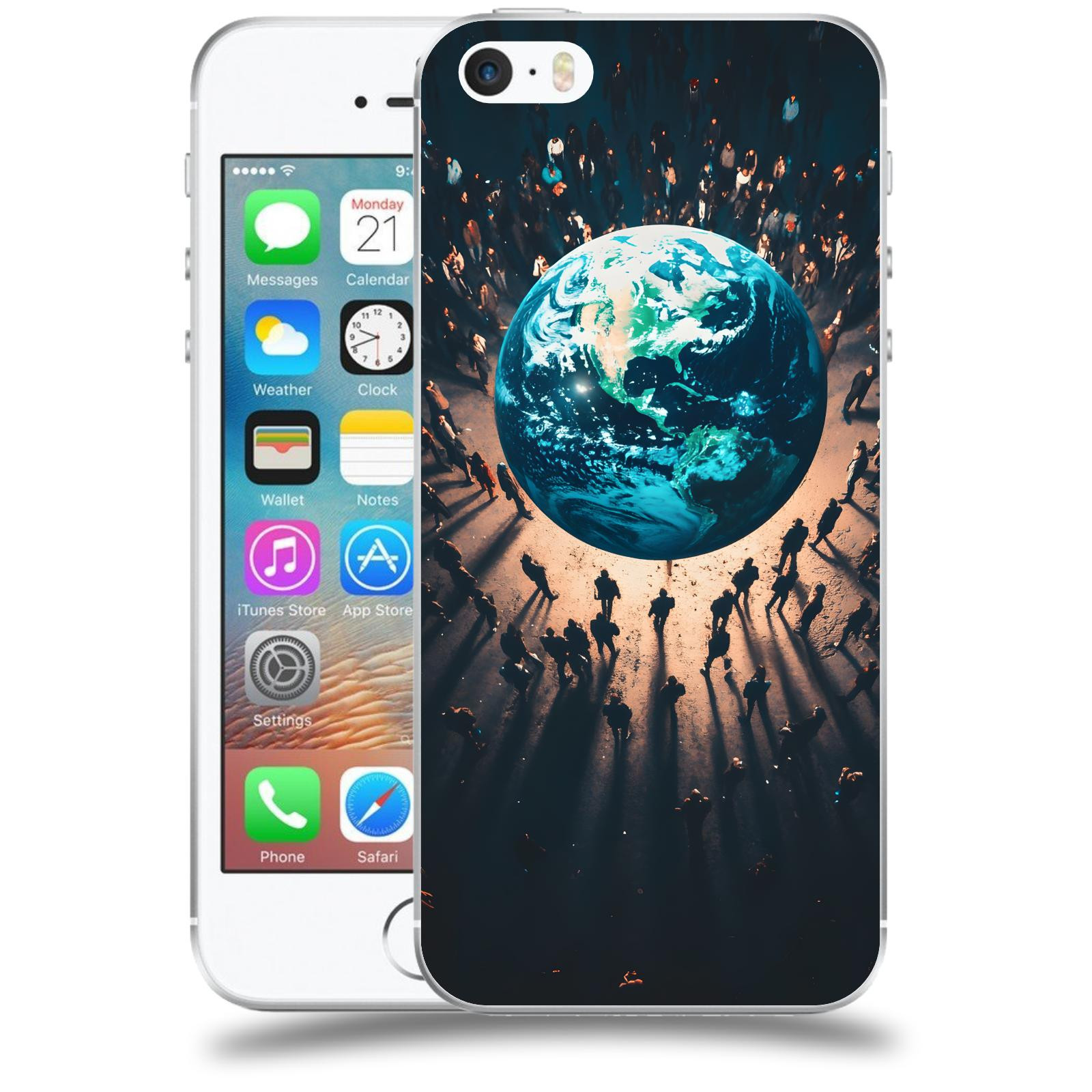 ACOVER Kryt na mobil Apple iPhone 5/5S/SE - People around the Earth