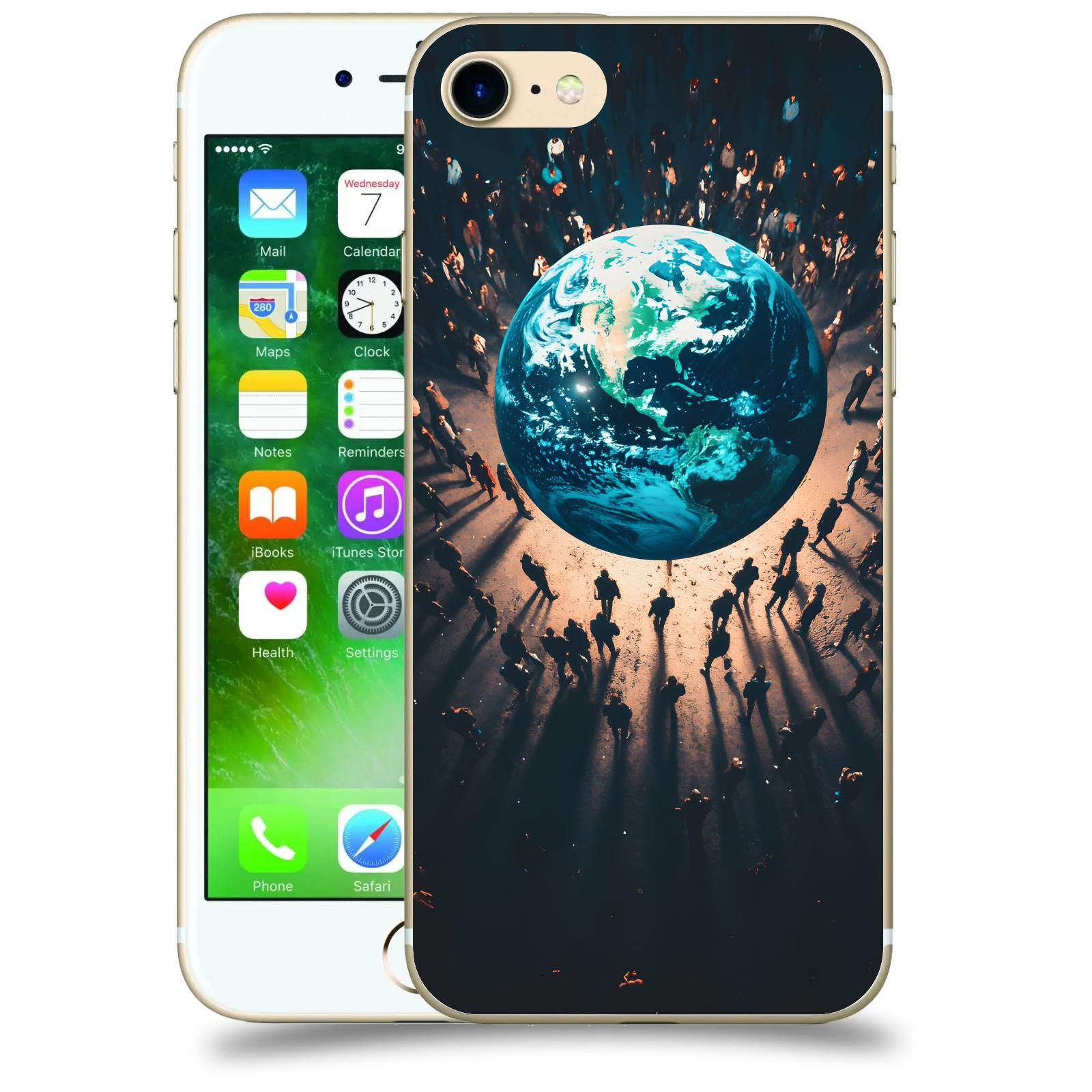 ACOVER Kryt na mobil Apple iPhone 7 - People around the Earth