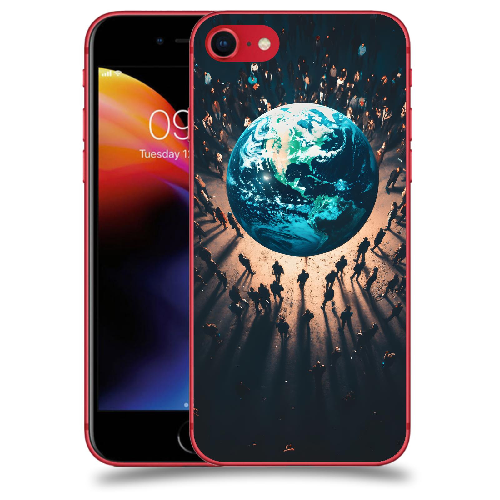 ACOVER Kryt na mobil Apple iPhone 8 - People around the Earth