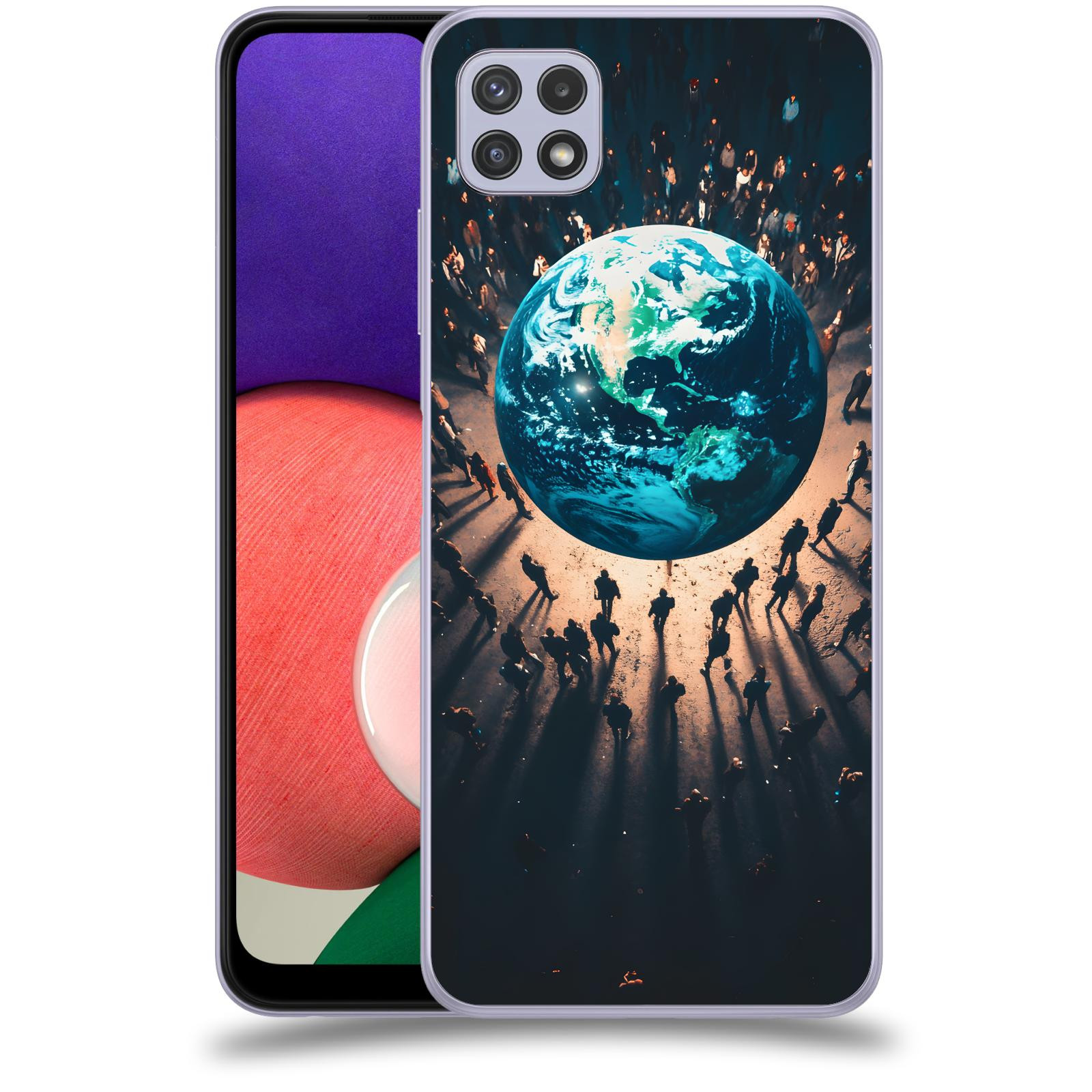 ACOVER Kryt na mobil Samsung Galaxy A22 5G A226B - People around the Earth