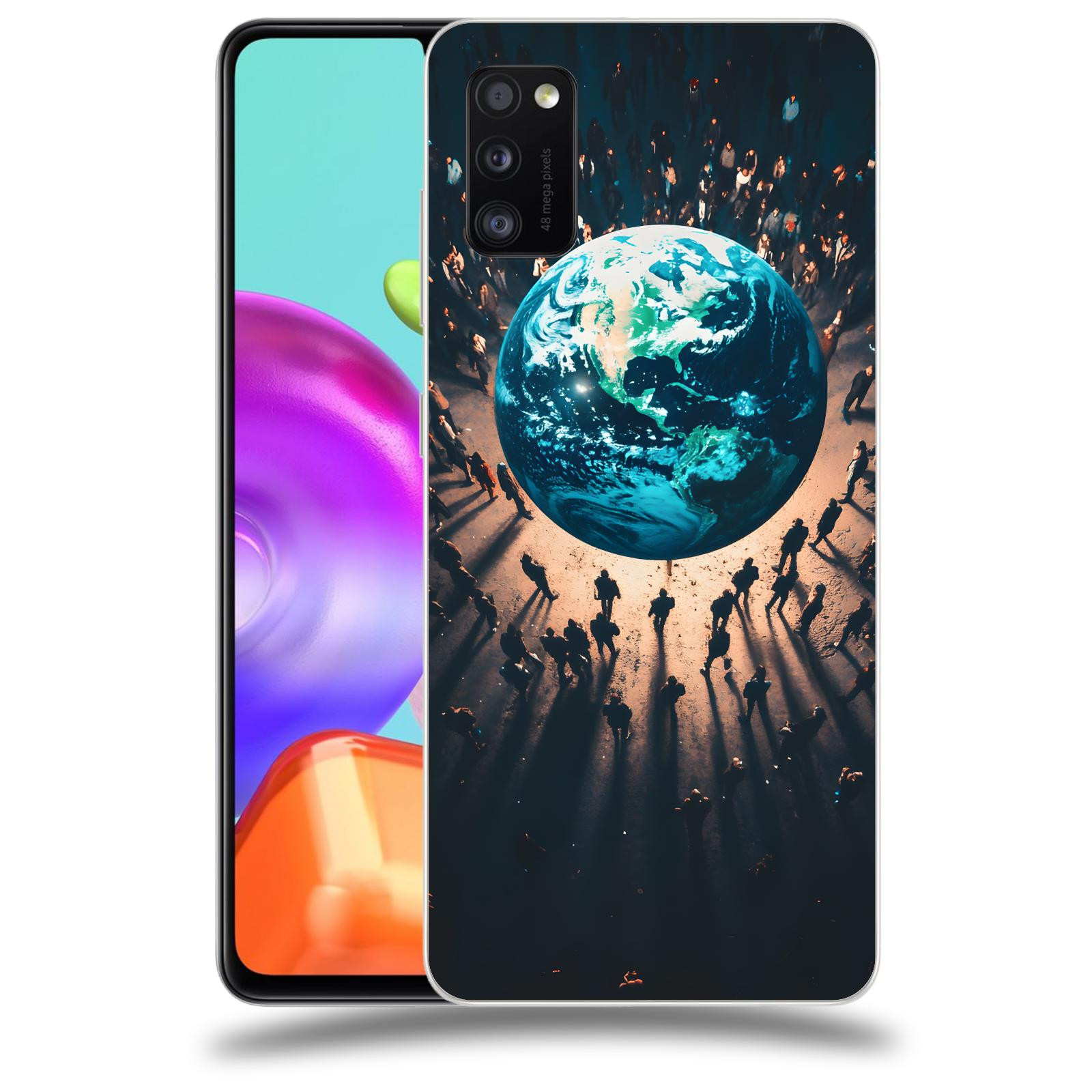 ACOVER Kryt na mobil Samsung Galaxy A41 A415F - People around the Earth