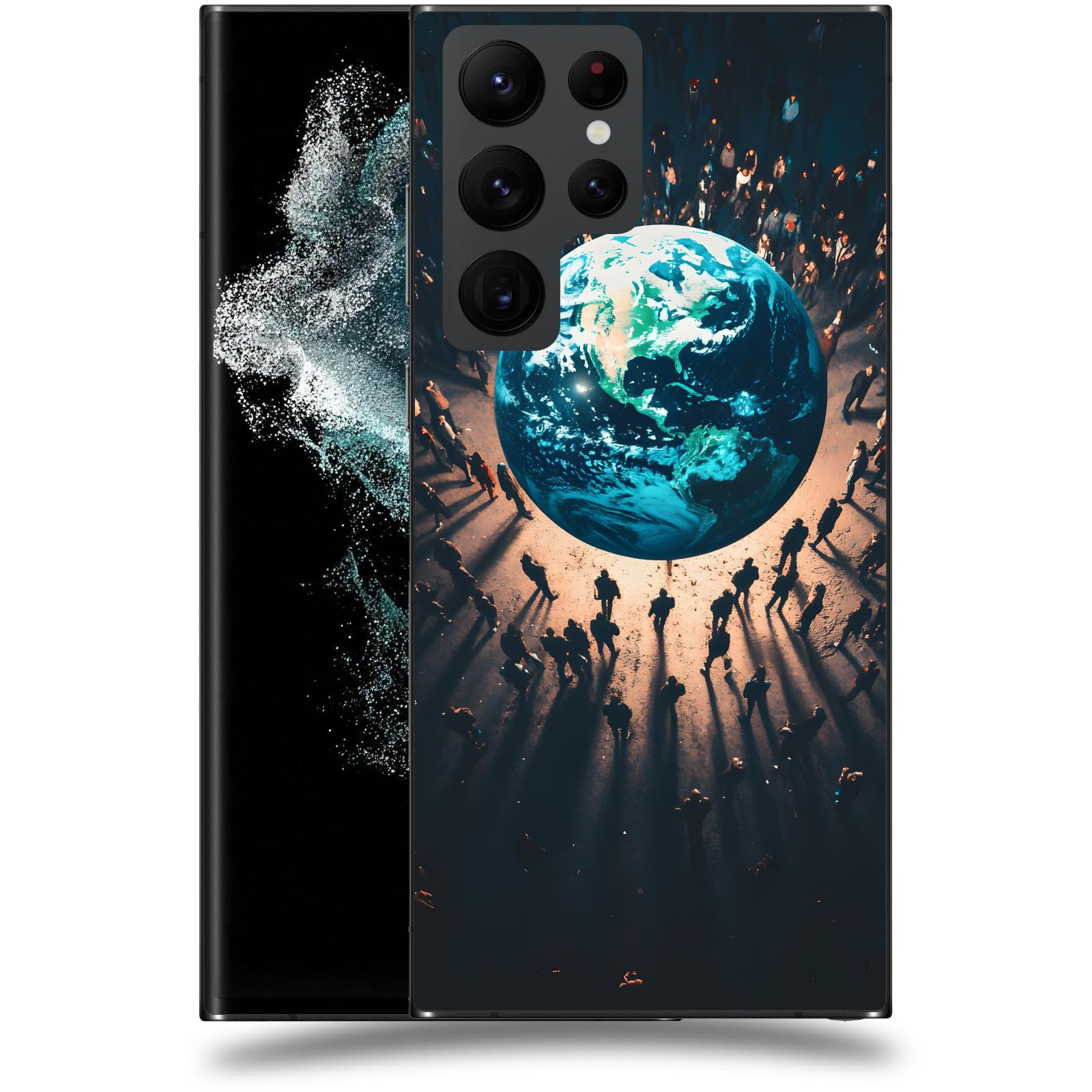 ACOVER Kryt na mobil Samsung Galaxy S22 Ultra 5G - People around the Earth