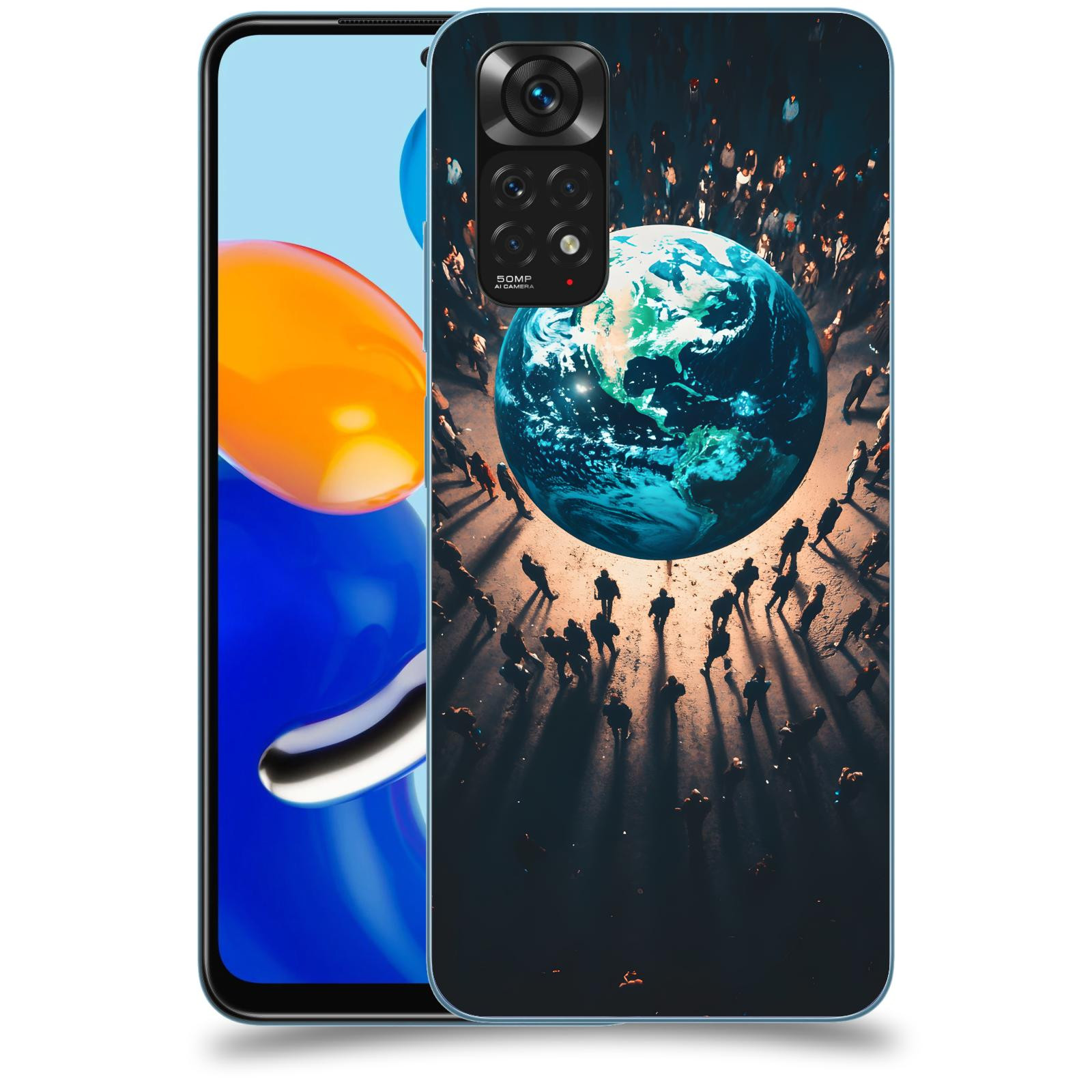 ACOVER Kryt na mobil Xiaomi Redmi Note 11 - People around the Earth