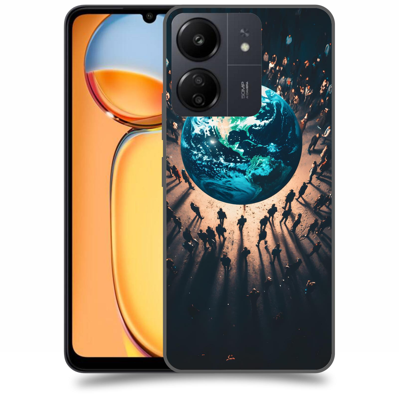 ACOVER Kryt na mobil Xiaomi Redmi 13C  People around the Earth