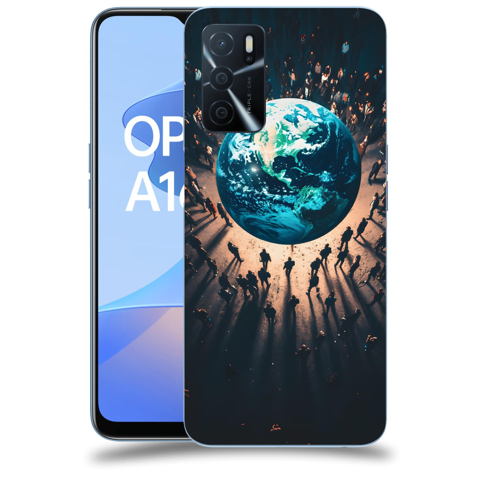 ACOVER Kryt na mobil OPPO A16s - People around the Earth