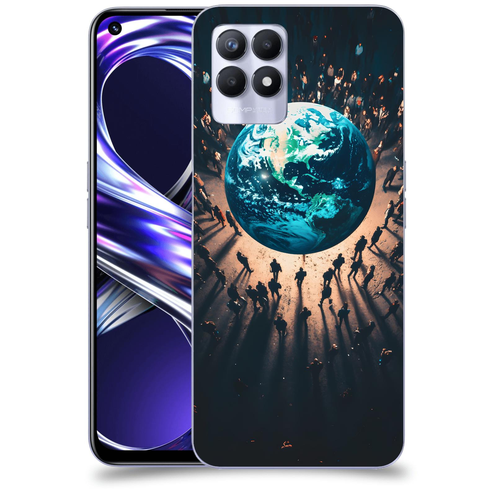 ACOVER Kryt na mobil Realme 8i - People around the Earth