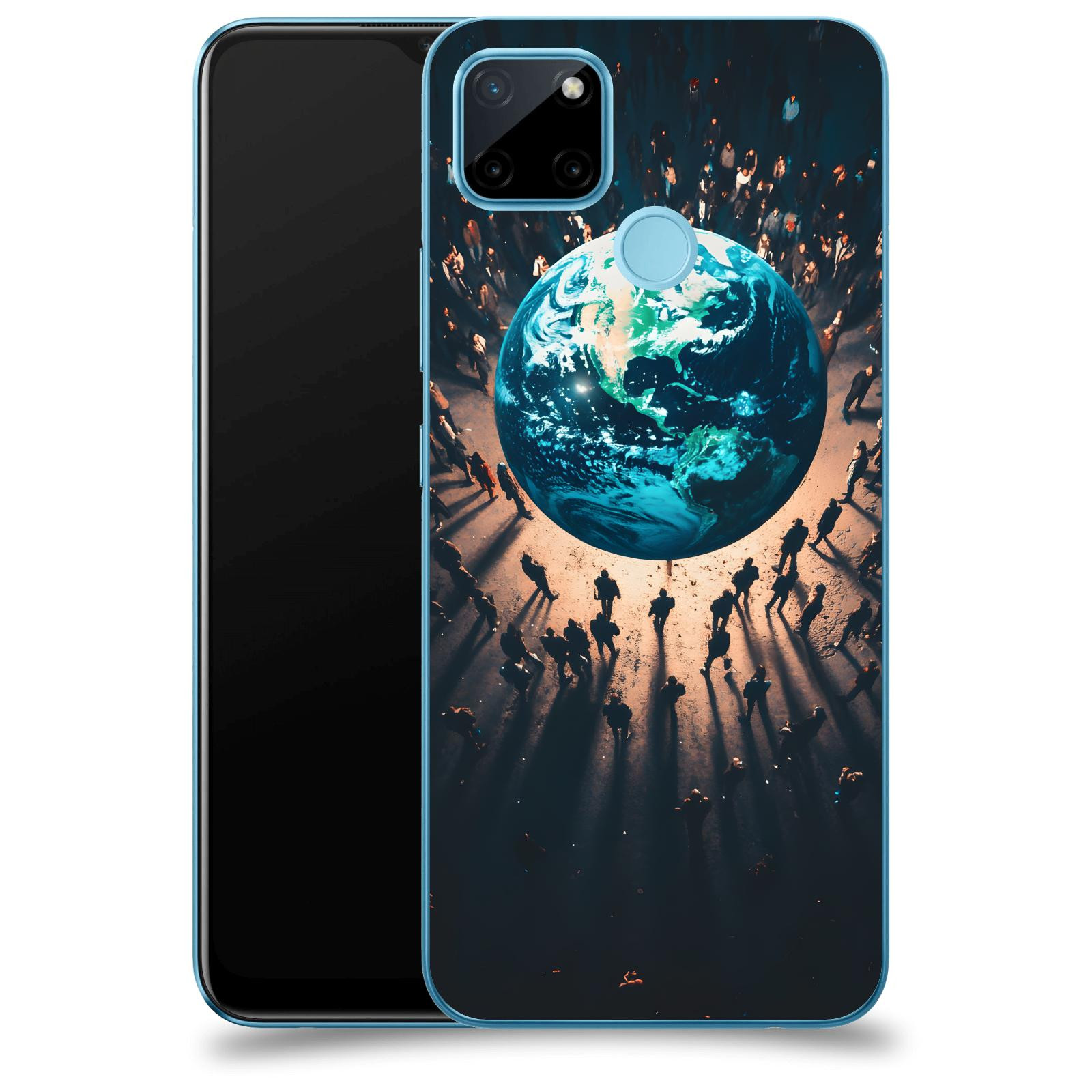 ACOVER Kryt na mobil Realme C21Y - People around the Earth