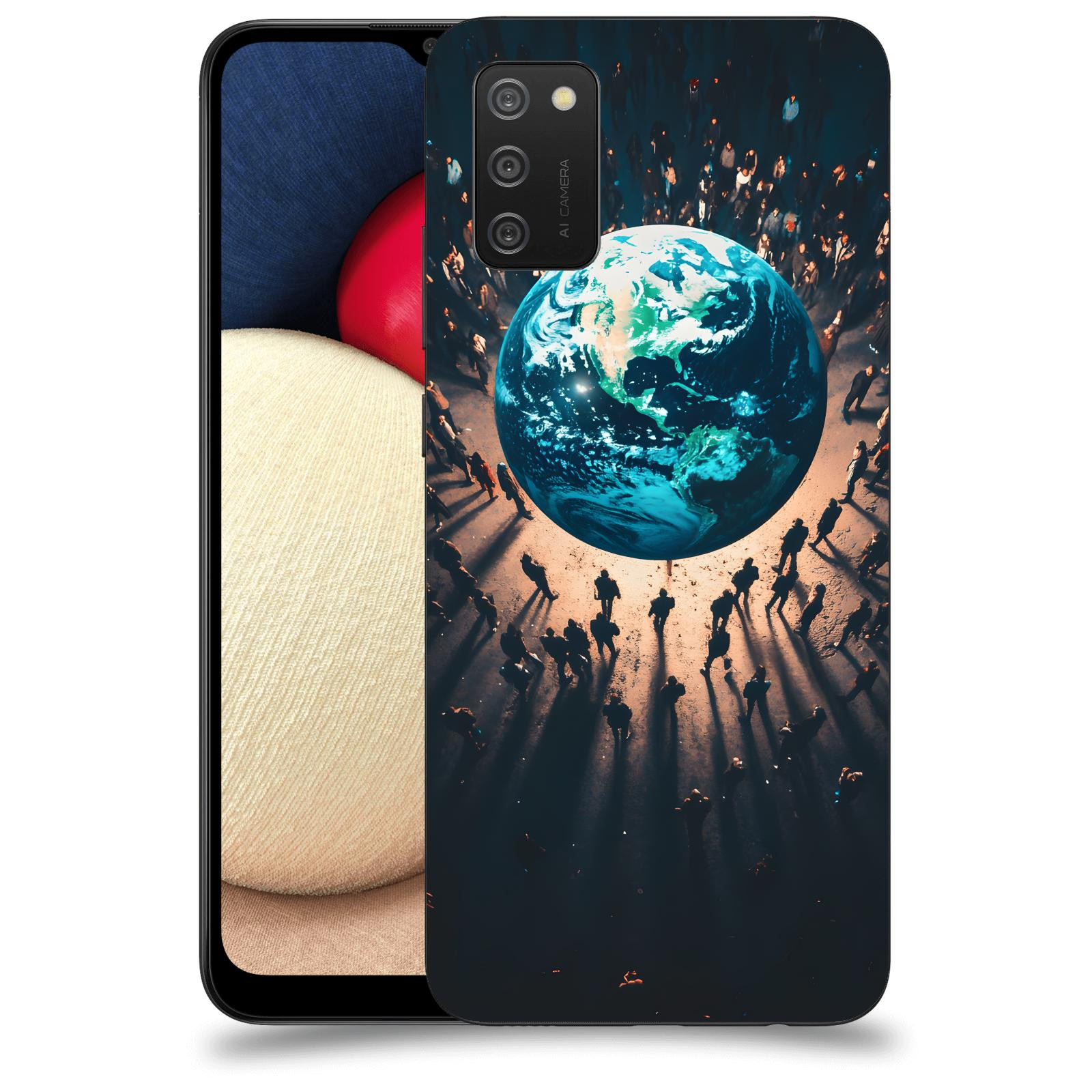 ACOVER Kryt na mobil Samsung Galaxy A02s A025G - People around the Earth