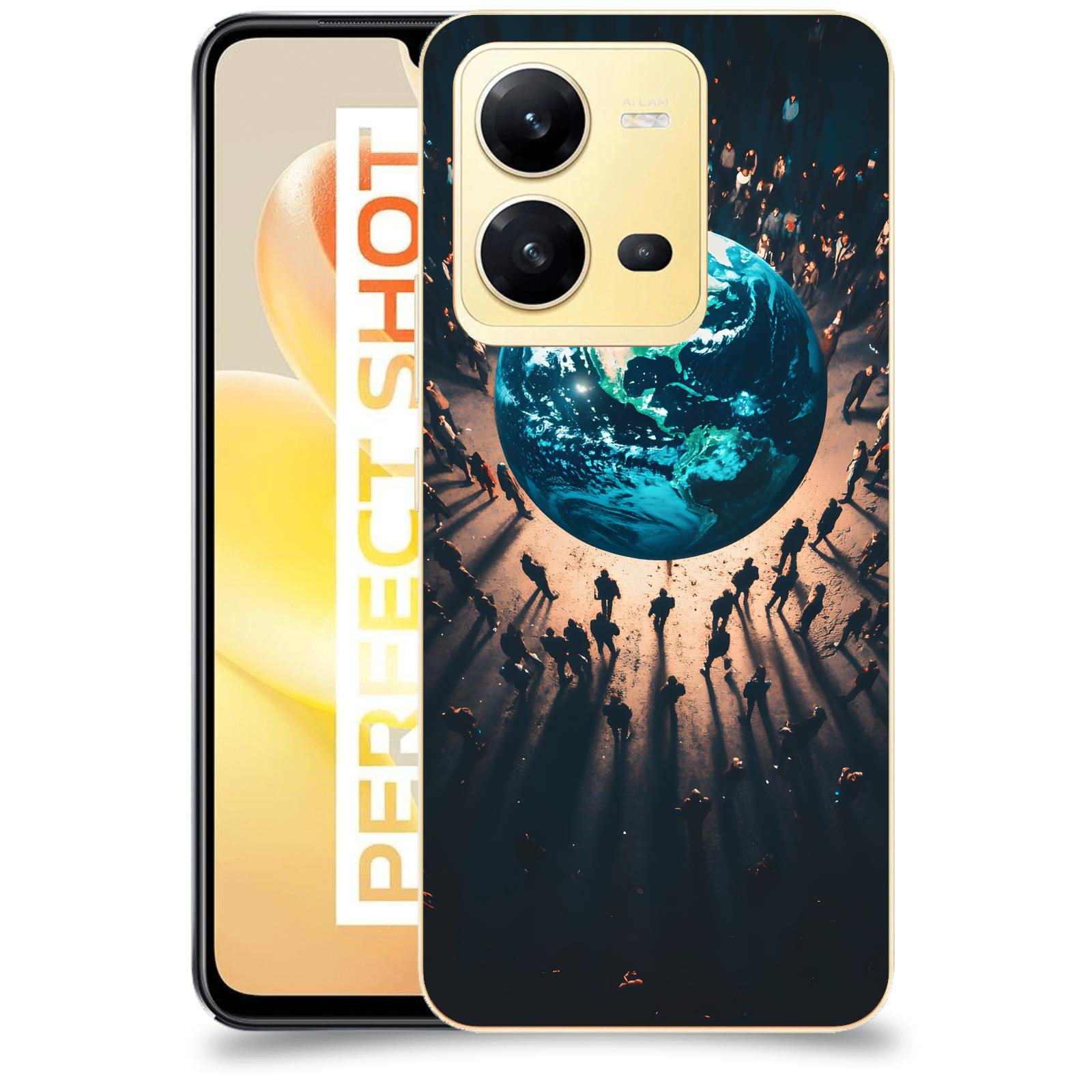 ACOVER Kryt na mobil Vivo X80 Lite - People around the Earth