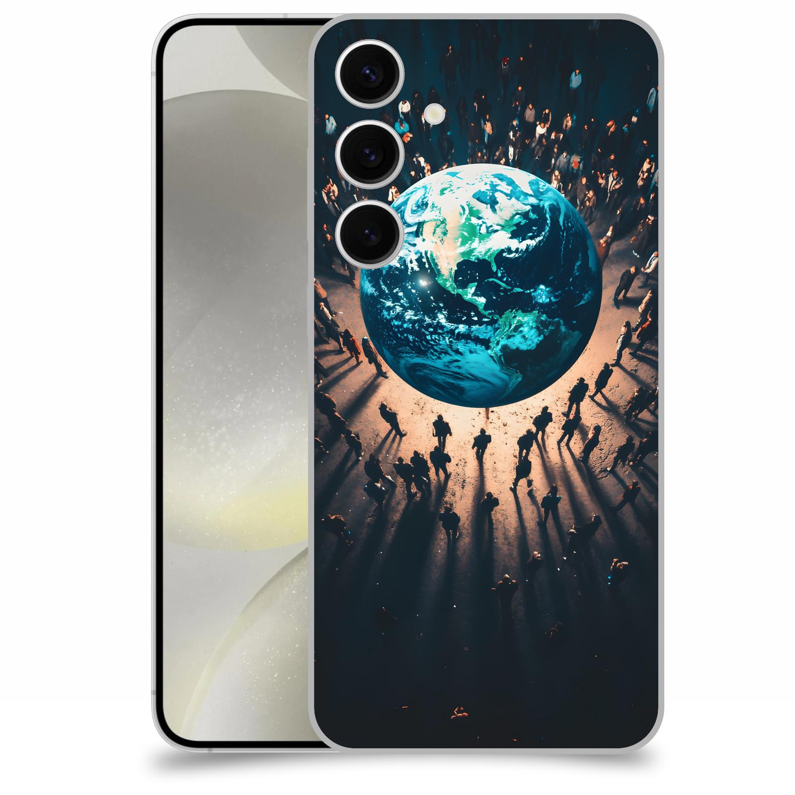 ACOVER Kryt na mobil Samsung Galaxy S24+ - People around the Earth