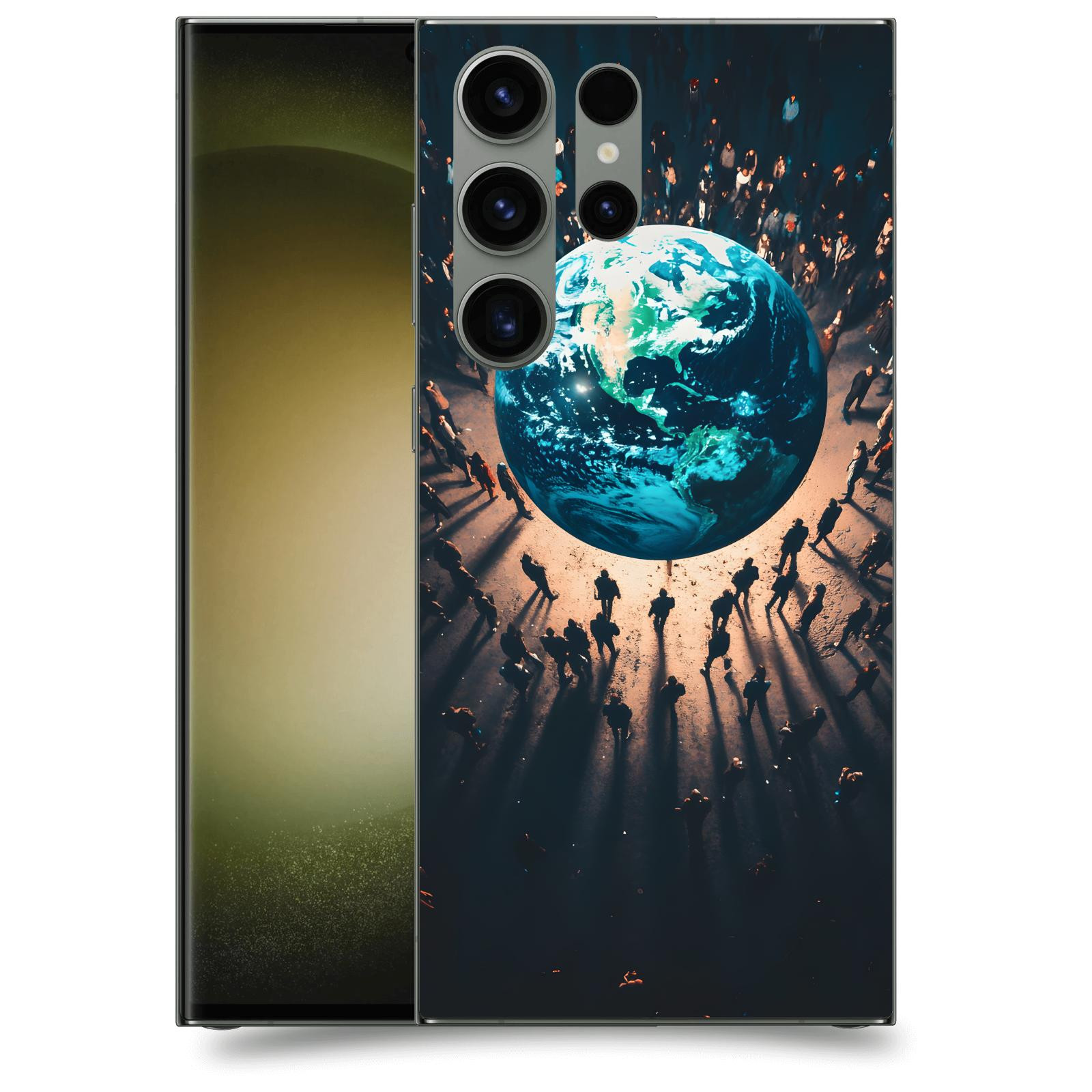 ACOVER Kryt na mobil Samsung Galaxy S23 Ultra 5G - People around the Earth