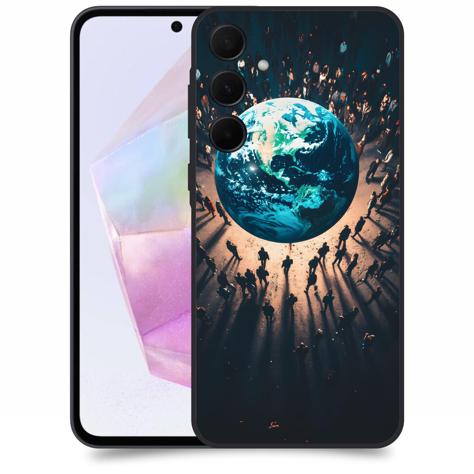 ACOVER Kryt na mobil Samsung Galaxy A35 5G - People around the Earth