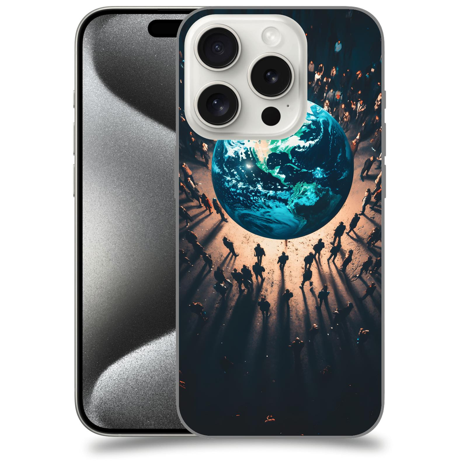 ACOVER Kryt na mobil Apple iPhone 15 pro - People around the Earth