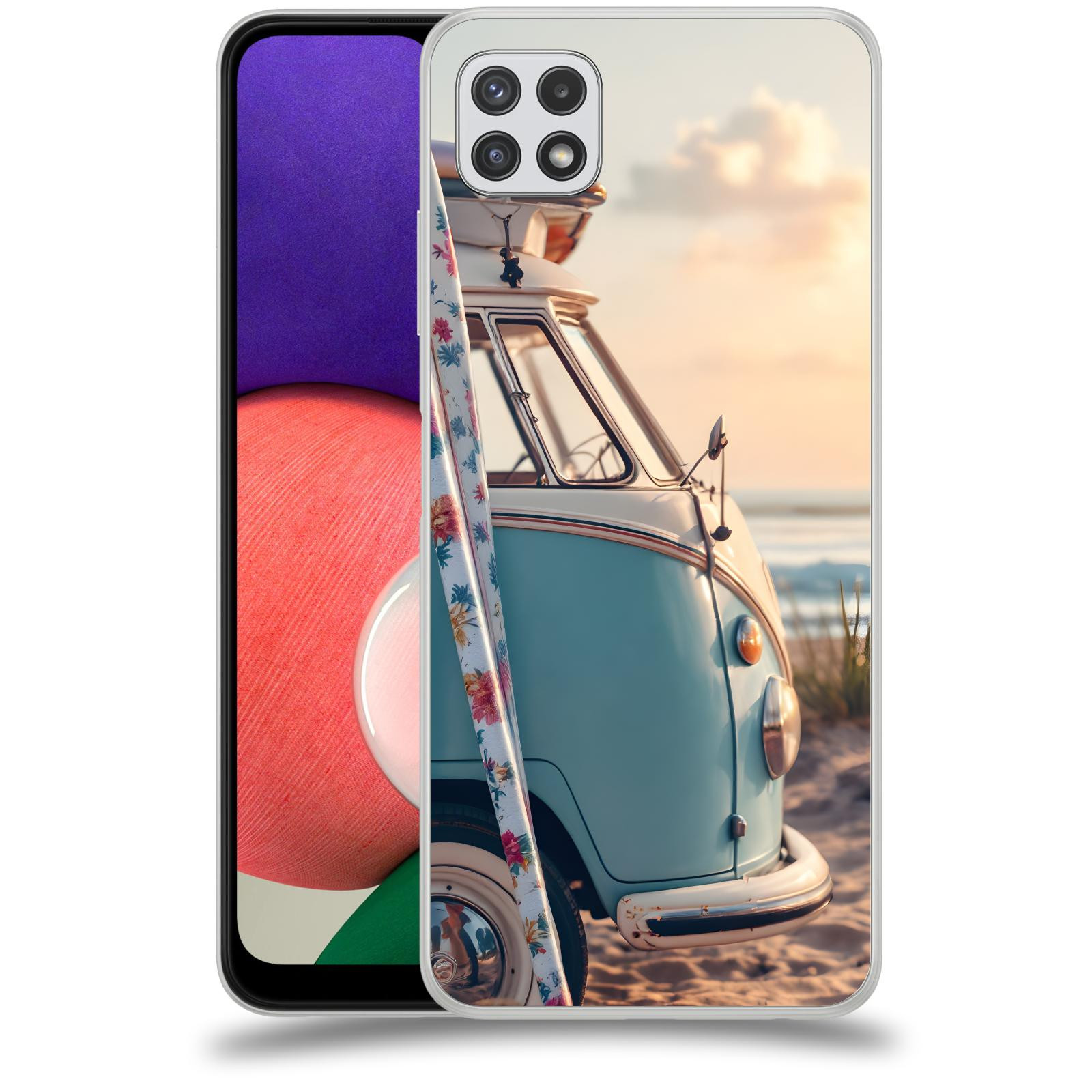 ACOVER Kryt na mobil Samsung Galaxy A22 A225F - Retro Bus 2