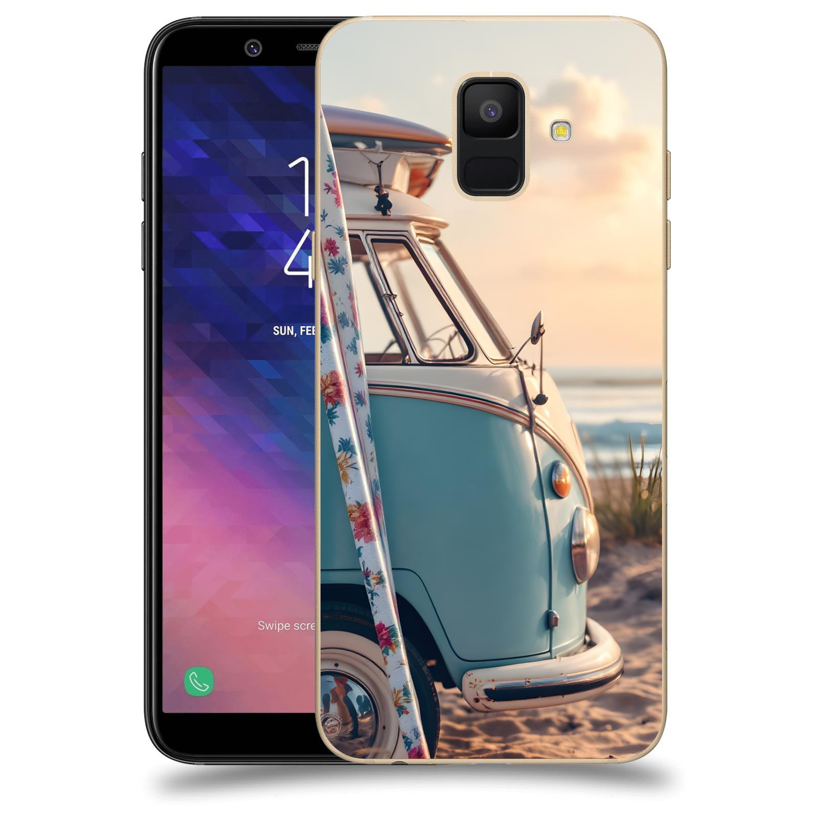 ACOVER Kryt na mobil Samsung Galaxy A6 A600F - Retro Bus 2
