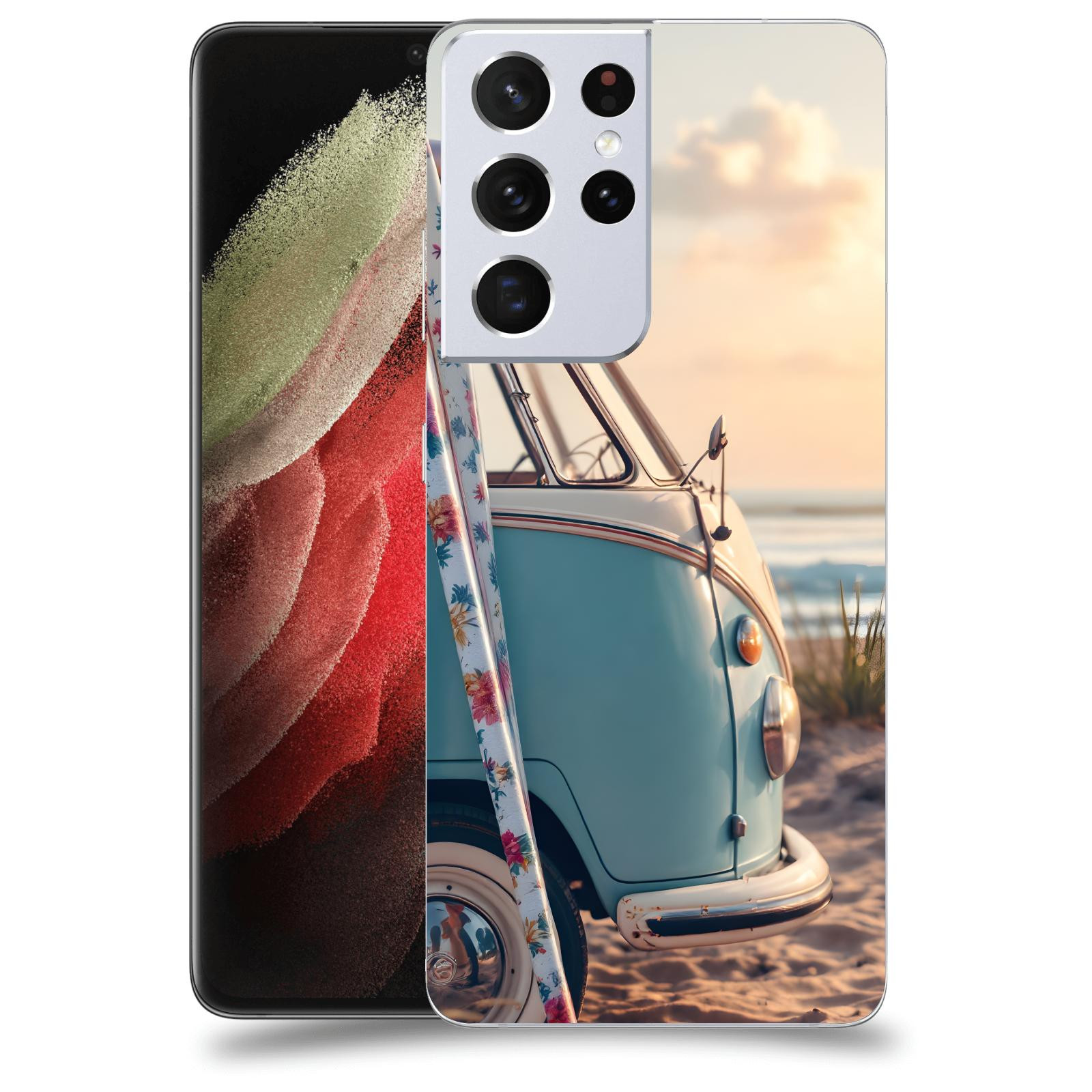 ACOVER Kryt na mobil Samsung Galaxy S21 Ultra 5G G998B - Retro Bus 2