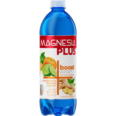 Magnesia Plus Boost 0,7L mandarinka, limetka, zázvor