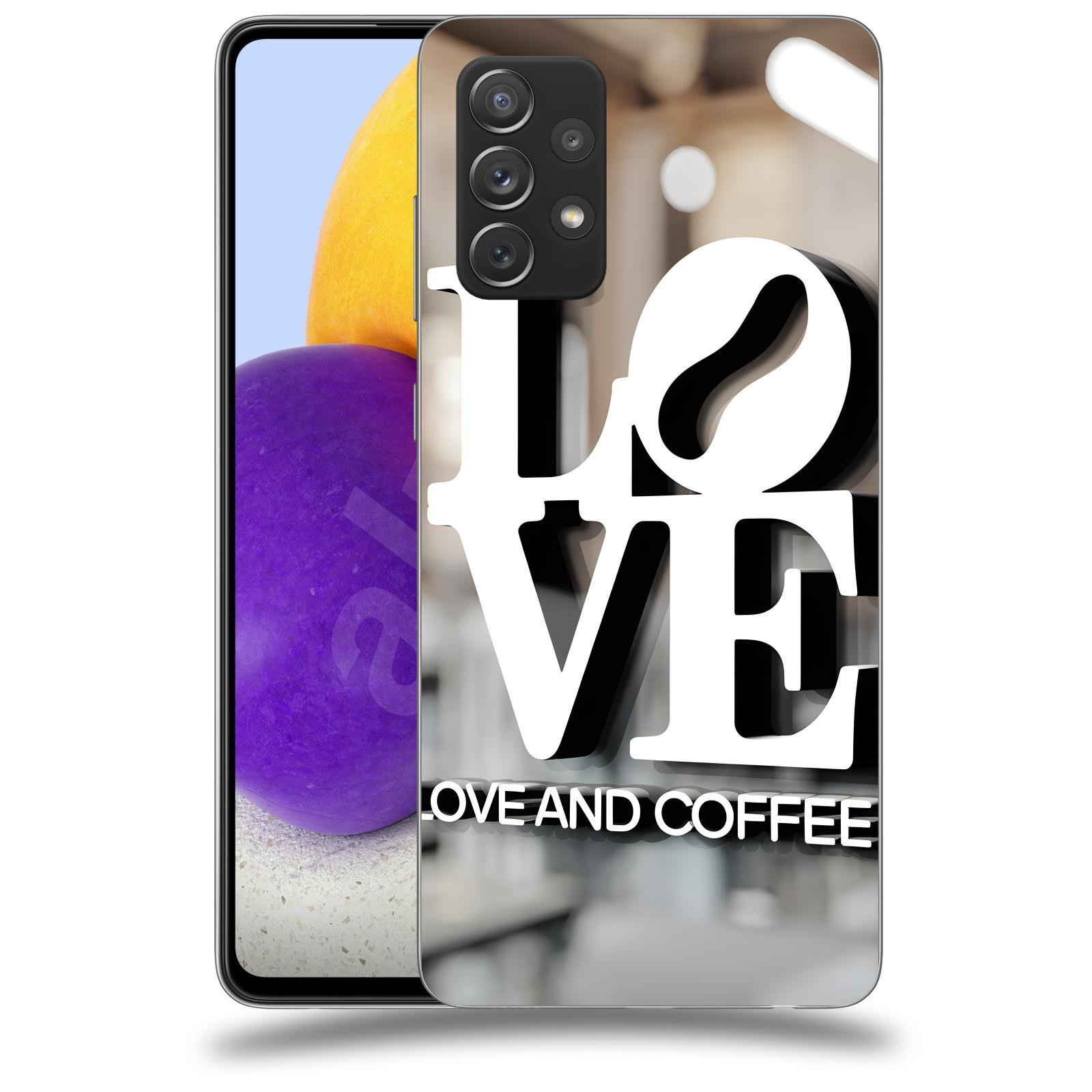 ACOVER Kryt na mobil Samsung Galaxy A73 5G - Love  & Coffee
