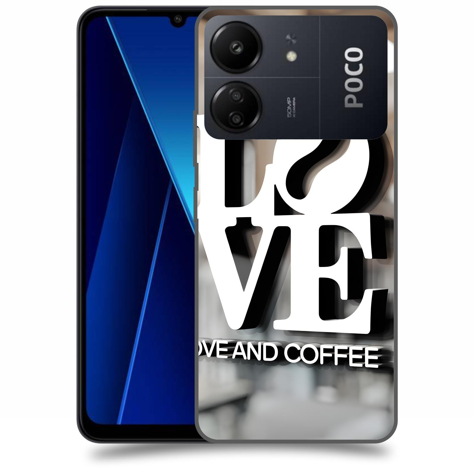 ACOVER Kryt na mobil Poco C65 - Love  & Coffee