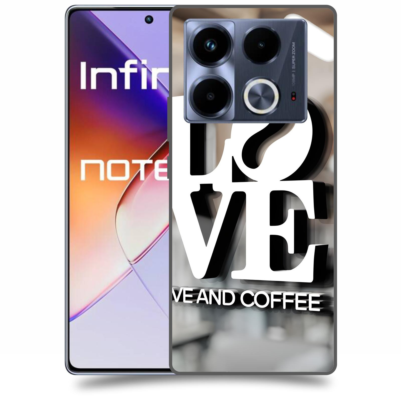 ACOVER Kryt na mobil Infinix Note 40 - Love  & Coffee