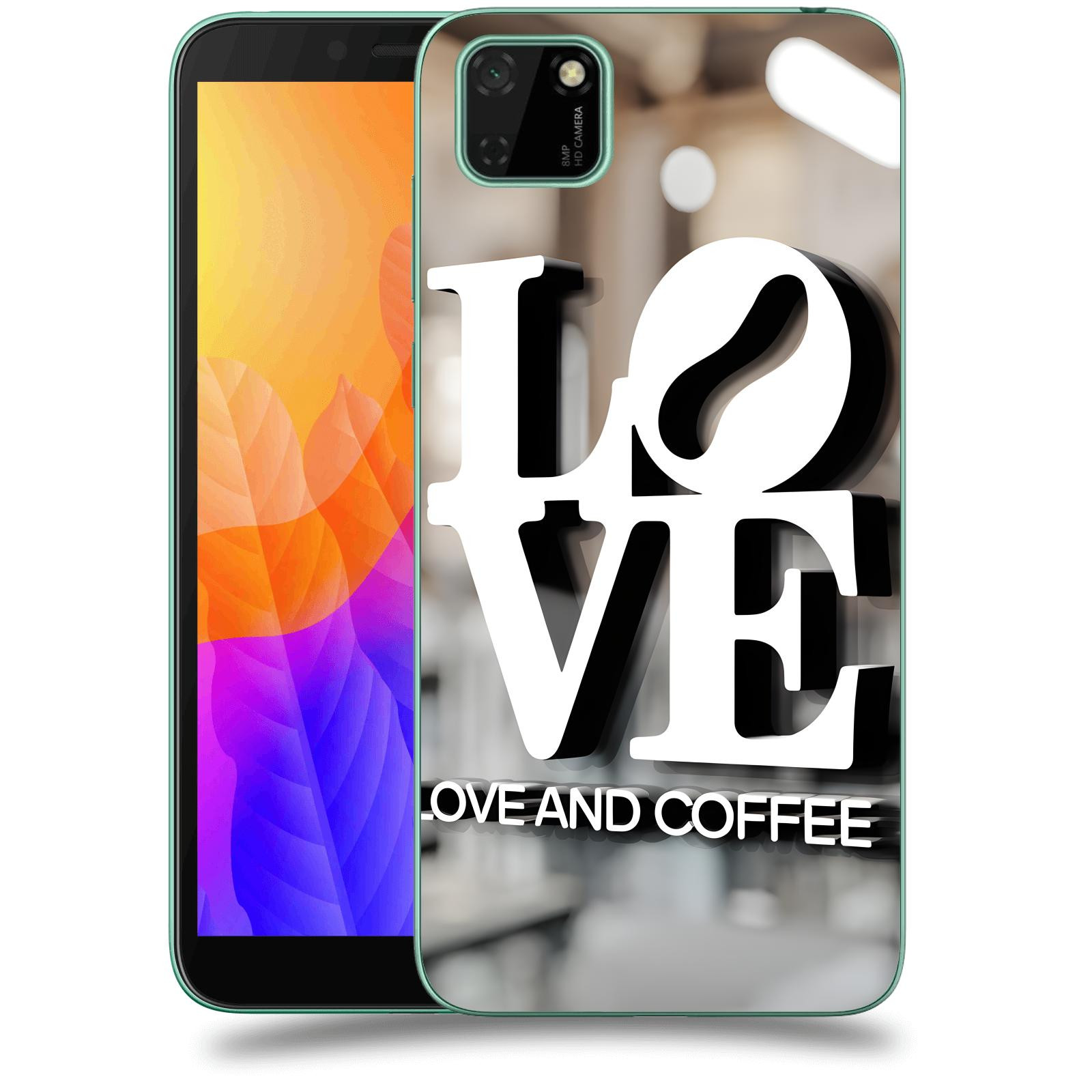 ACOVER Kryt na mobil Huawei Y5P - Love  & Coffee