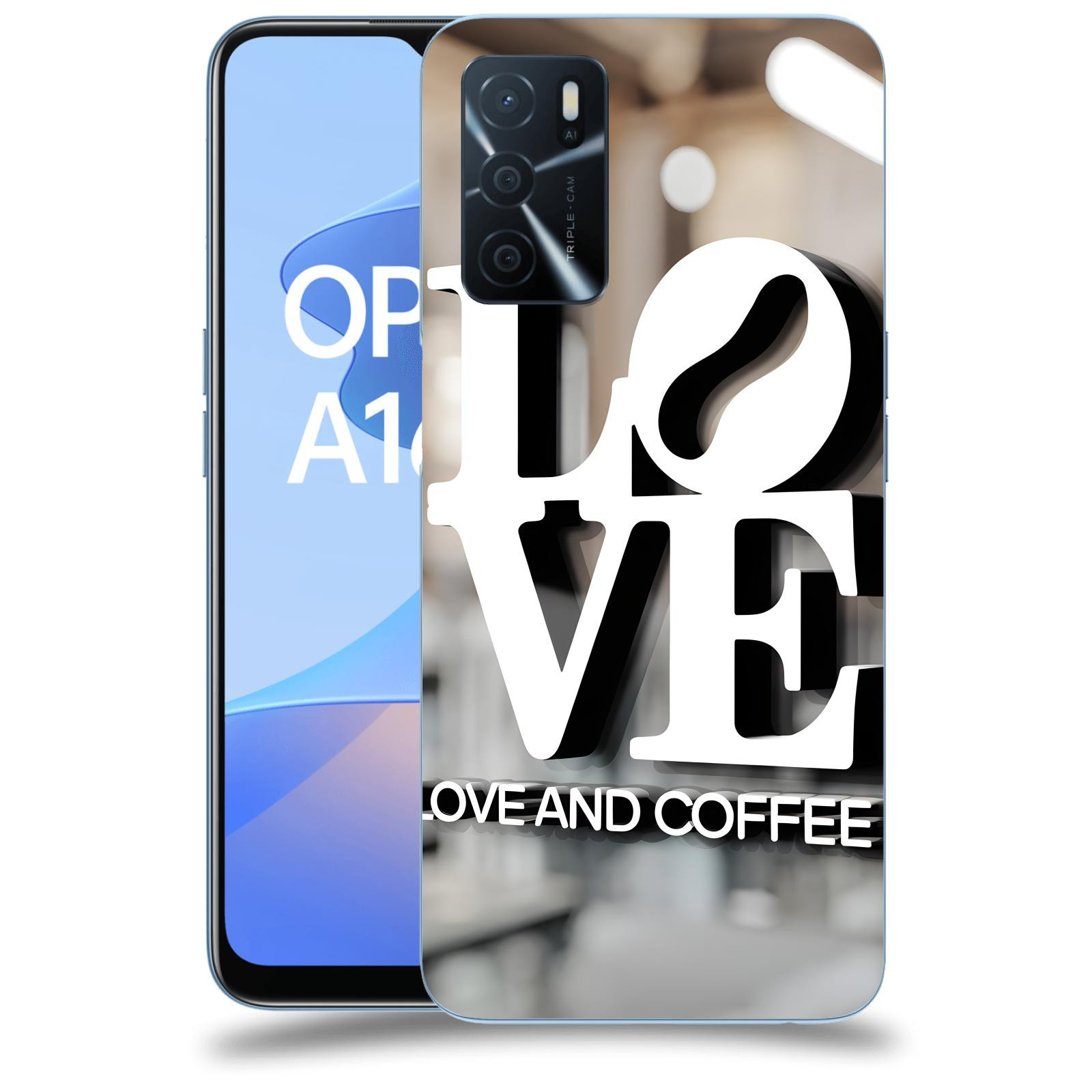ACOVER Kryt na mobil OPPO A16s - Love  & Coffee