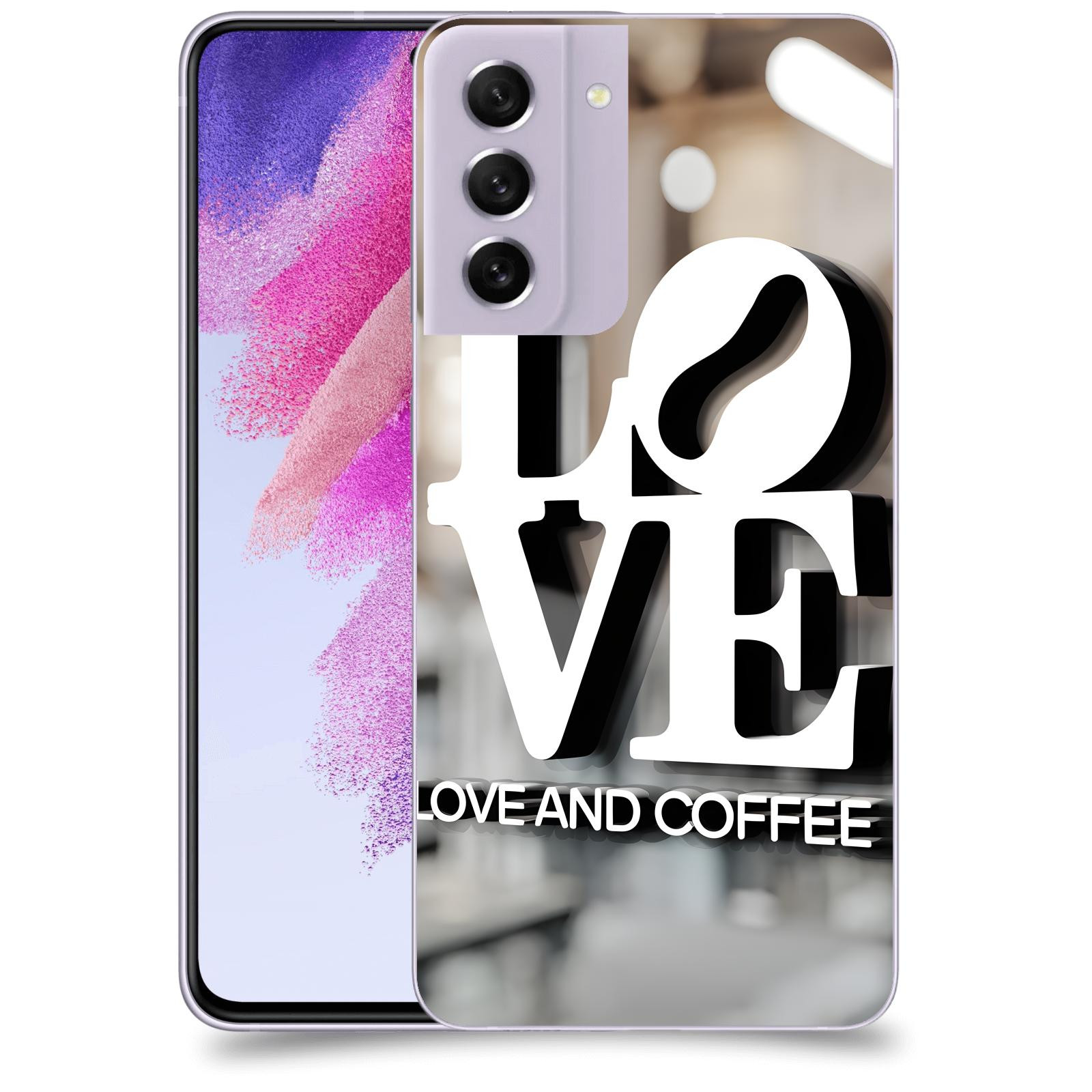 ACOVER Kryt na mobil Samsung Galaxy S21 FE 5G - Love  & Coffee