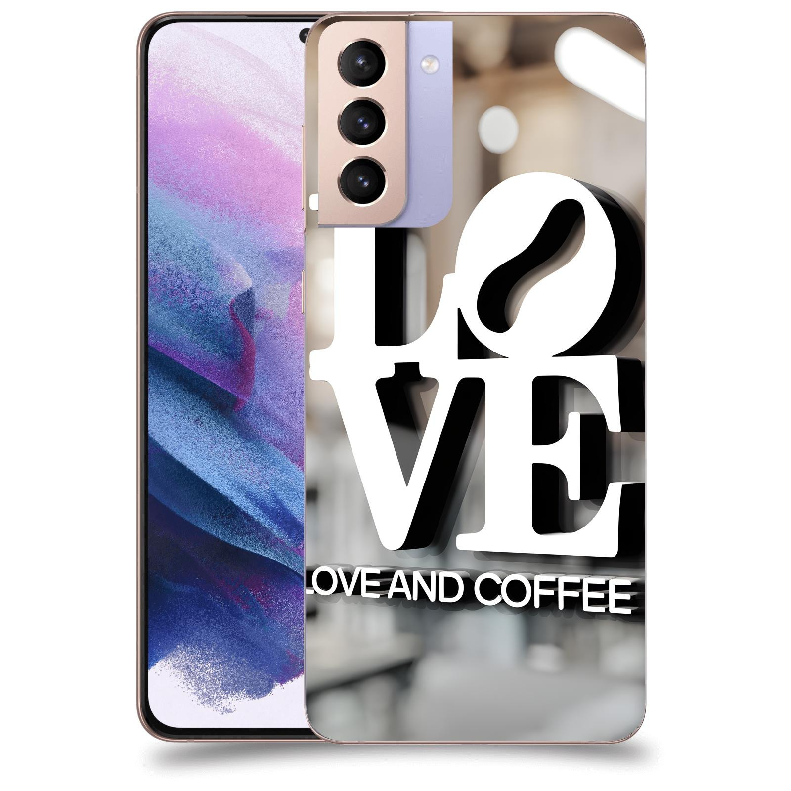 ACOVER Kryt na mobil Samsung Galaxy S21+ G996F - Love  & Coffee